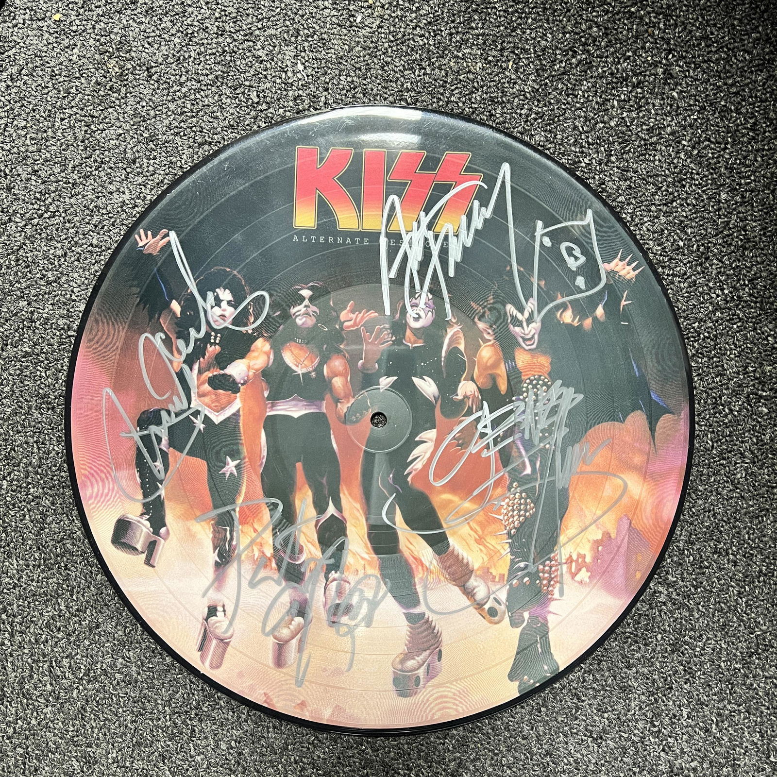 Kiss Autographed Picture Disc All 4 (1 of 1)