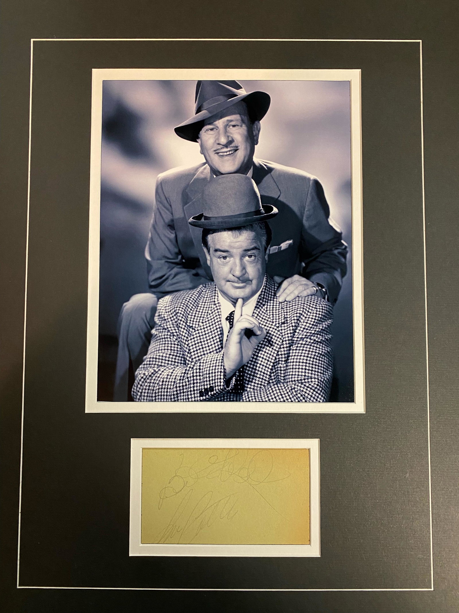 Abbott and Costello Autographed Display (1 of 1)