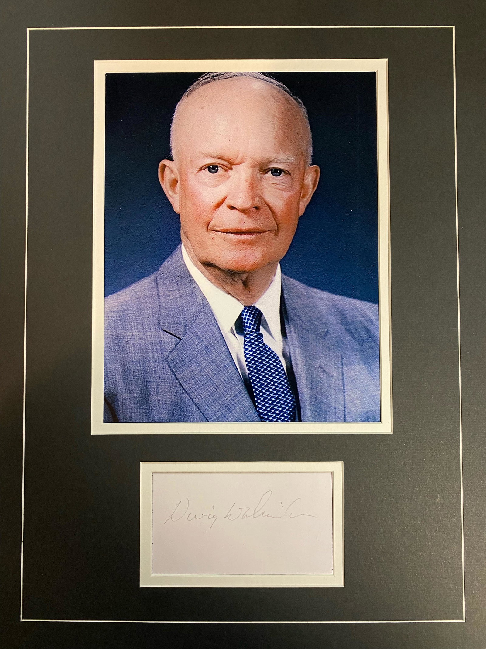 Dwght D. Eisenhower Autographed Display (1 of 1)