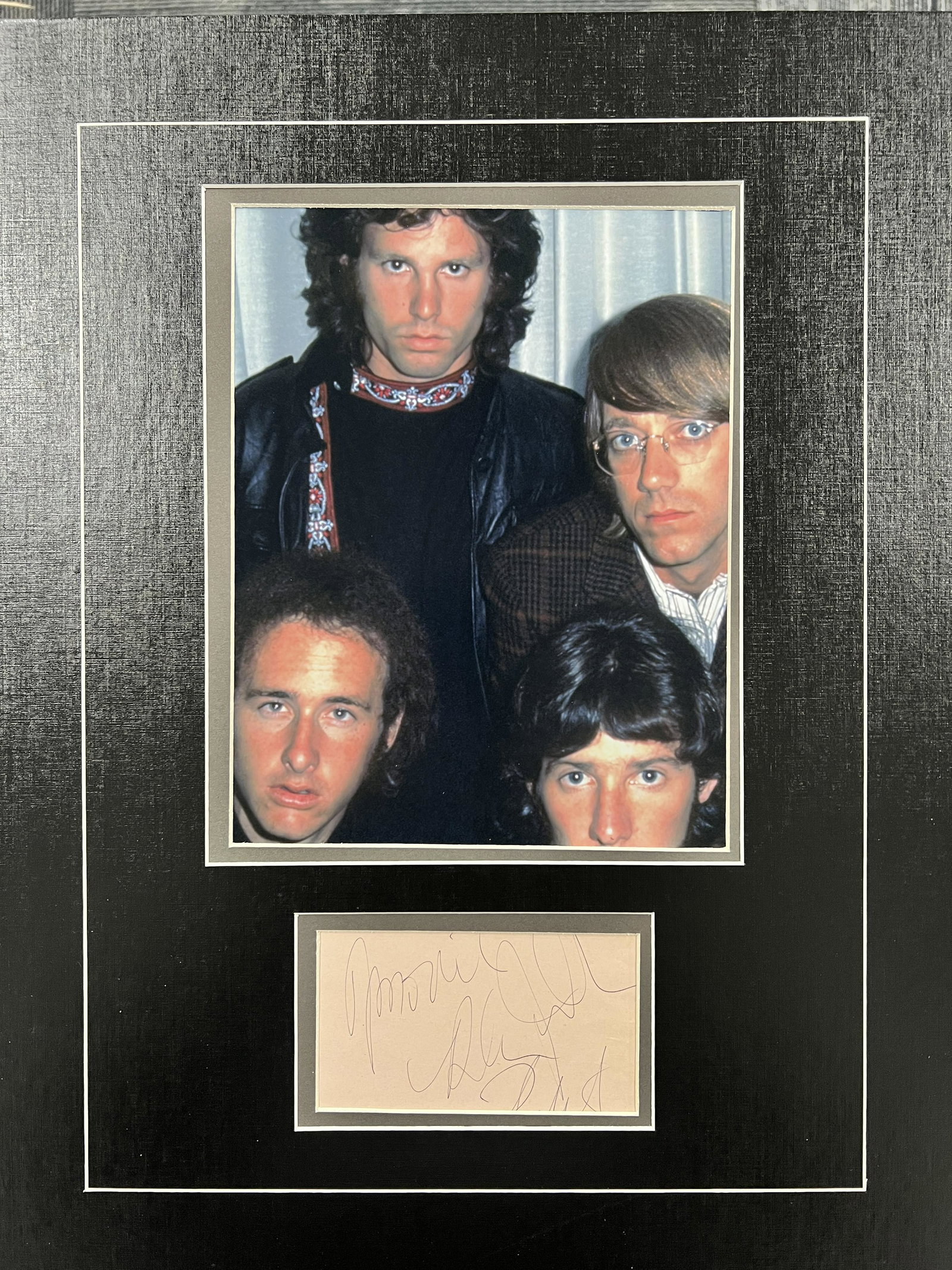 The Doors Autographed Display JIM ROBBY RAY JOHN (1 of 1)