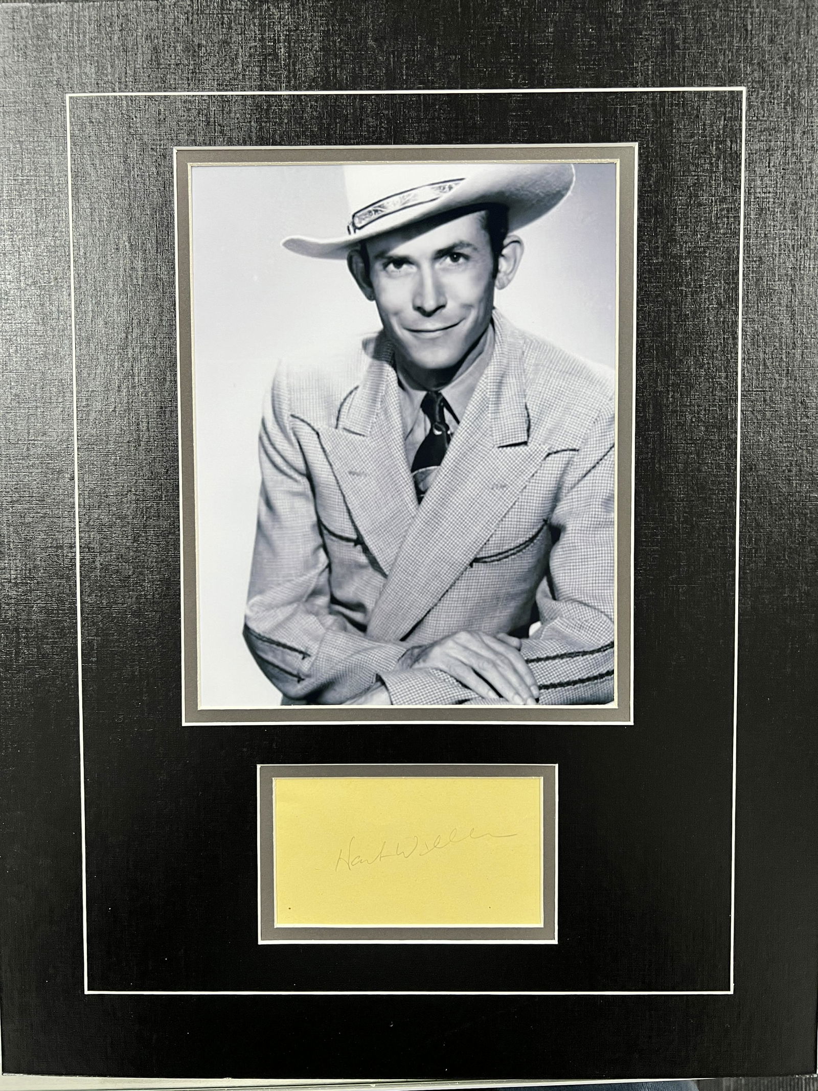 Hank Williams Autographed Display (1 of 1)