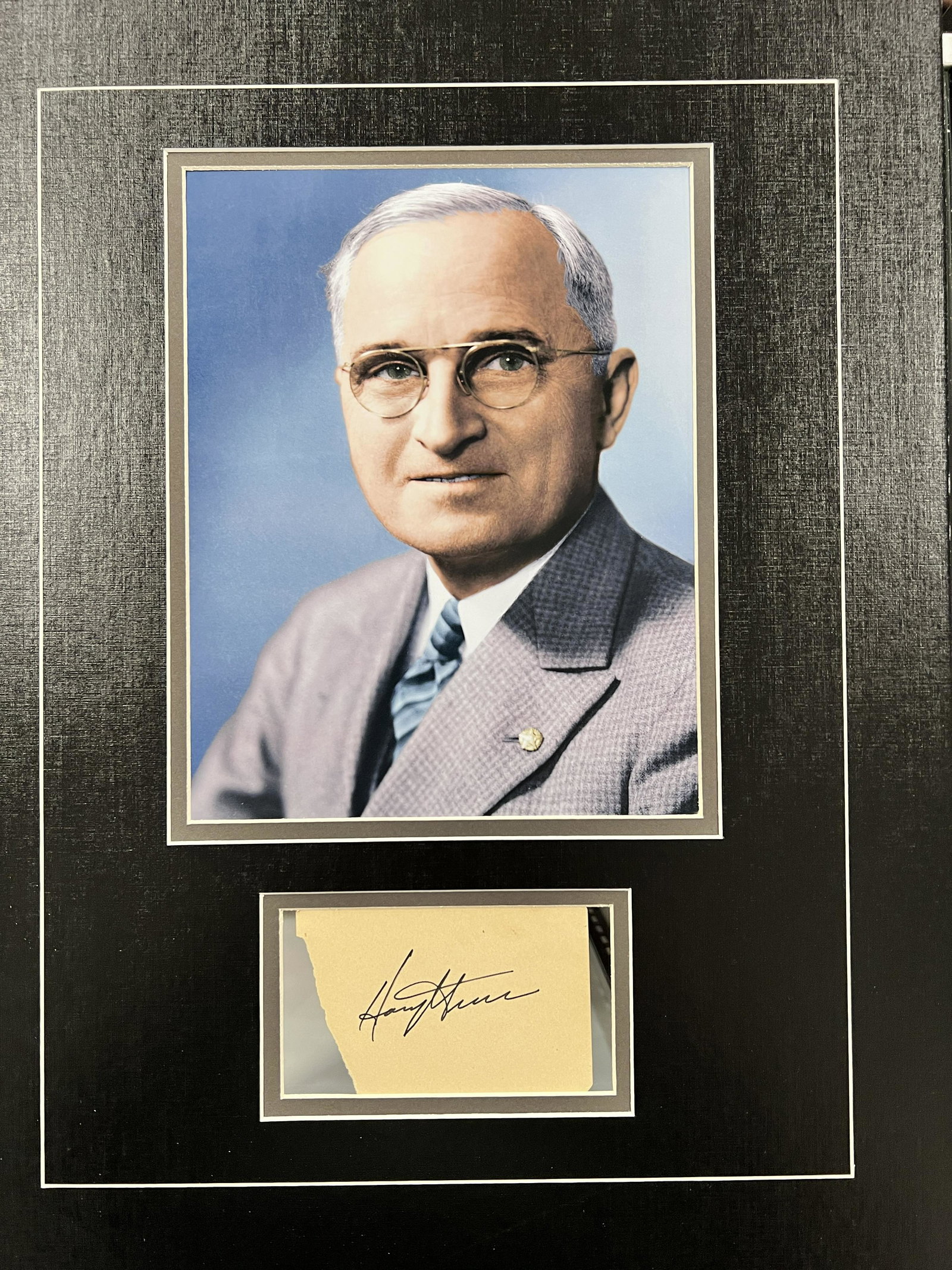 Harry Truman Autographed Display (1 of 1)