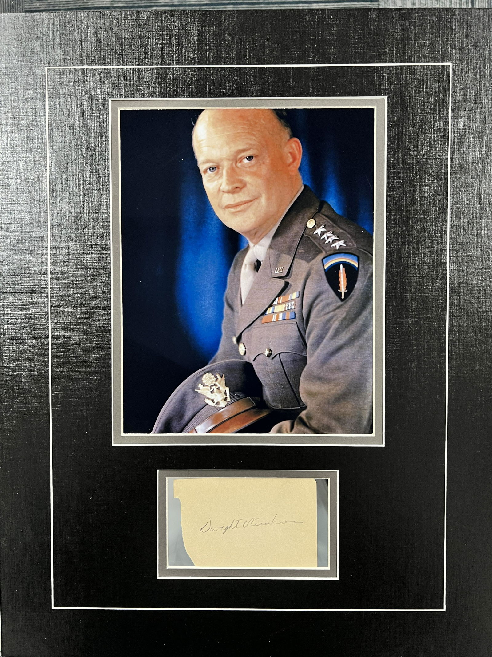 Dwight D. Eisenhower Autgraphed Display (1 of 1)