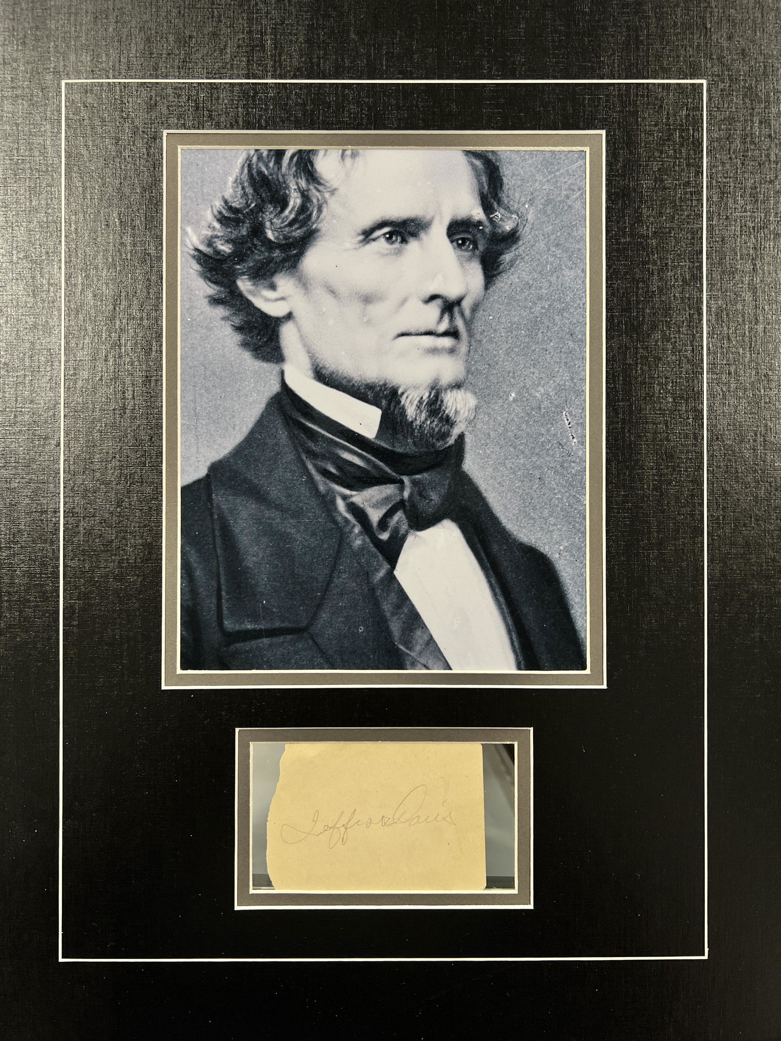 Jefferson Davis Autographed Display (1 of 1)