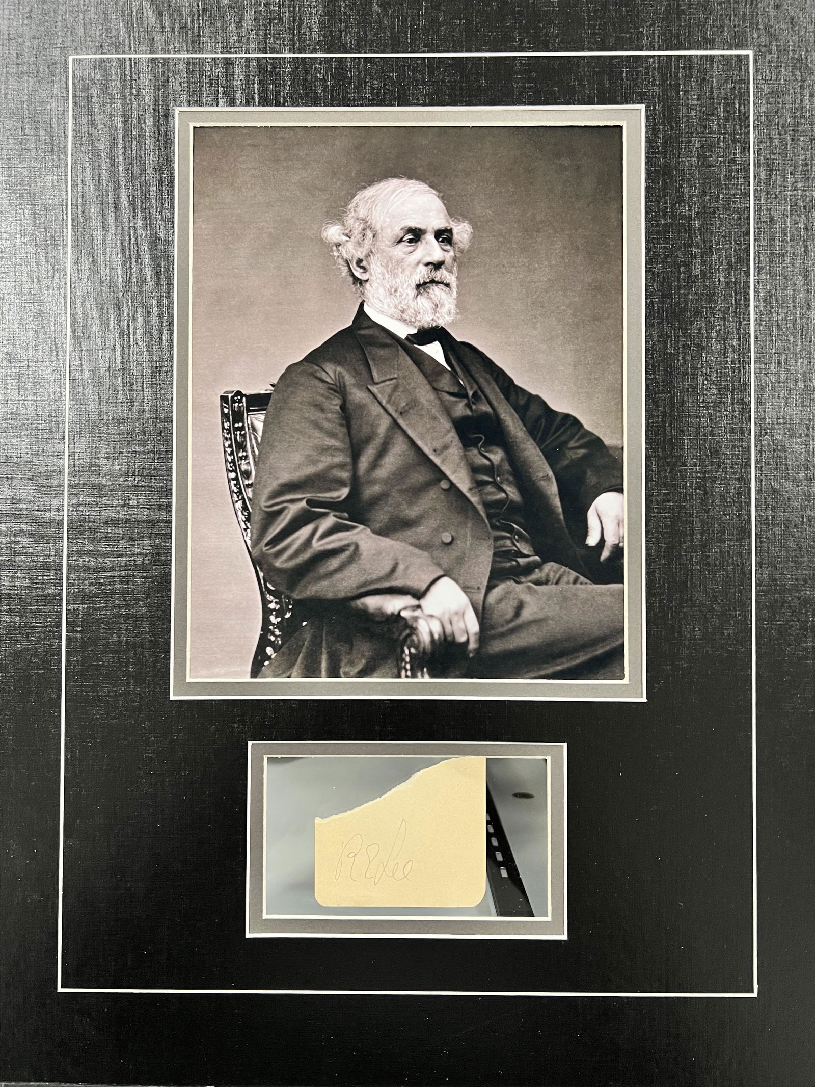 Robert E. Lee Autographed Display (1 of 1)