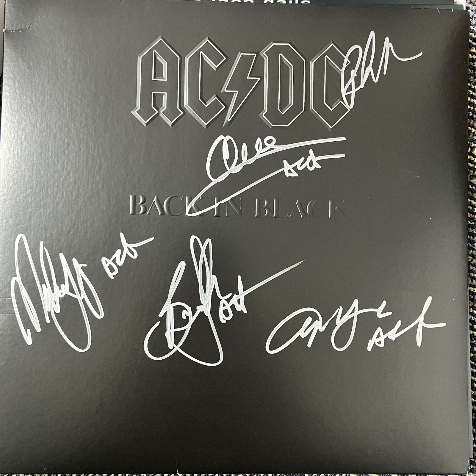 AC/DC Autographed Album All 5 (1 of 1)