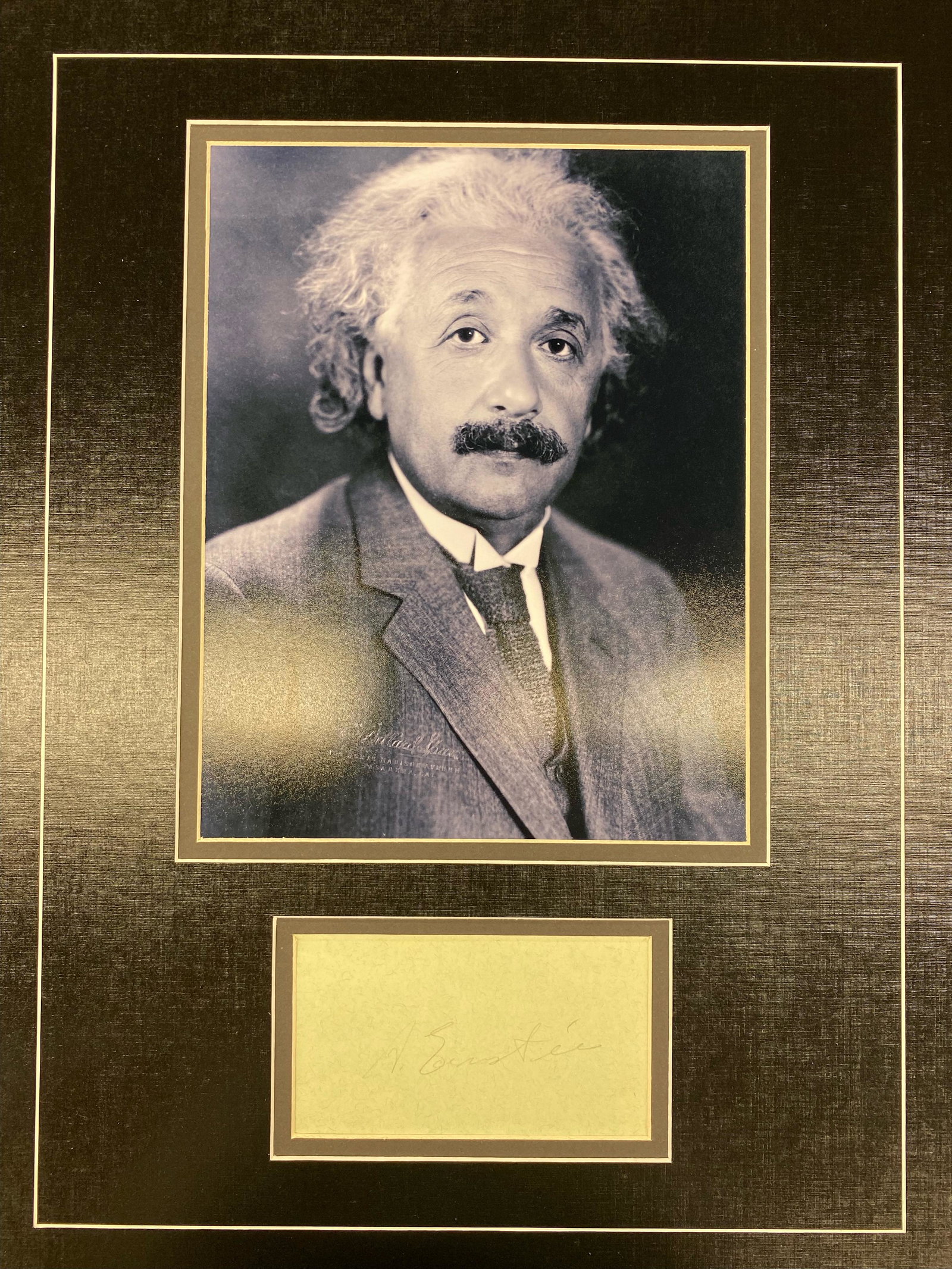 Albert Einstein Autographed Display (1 of 1)