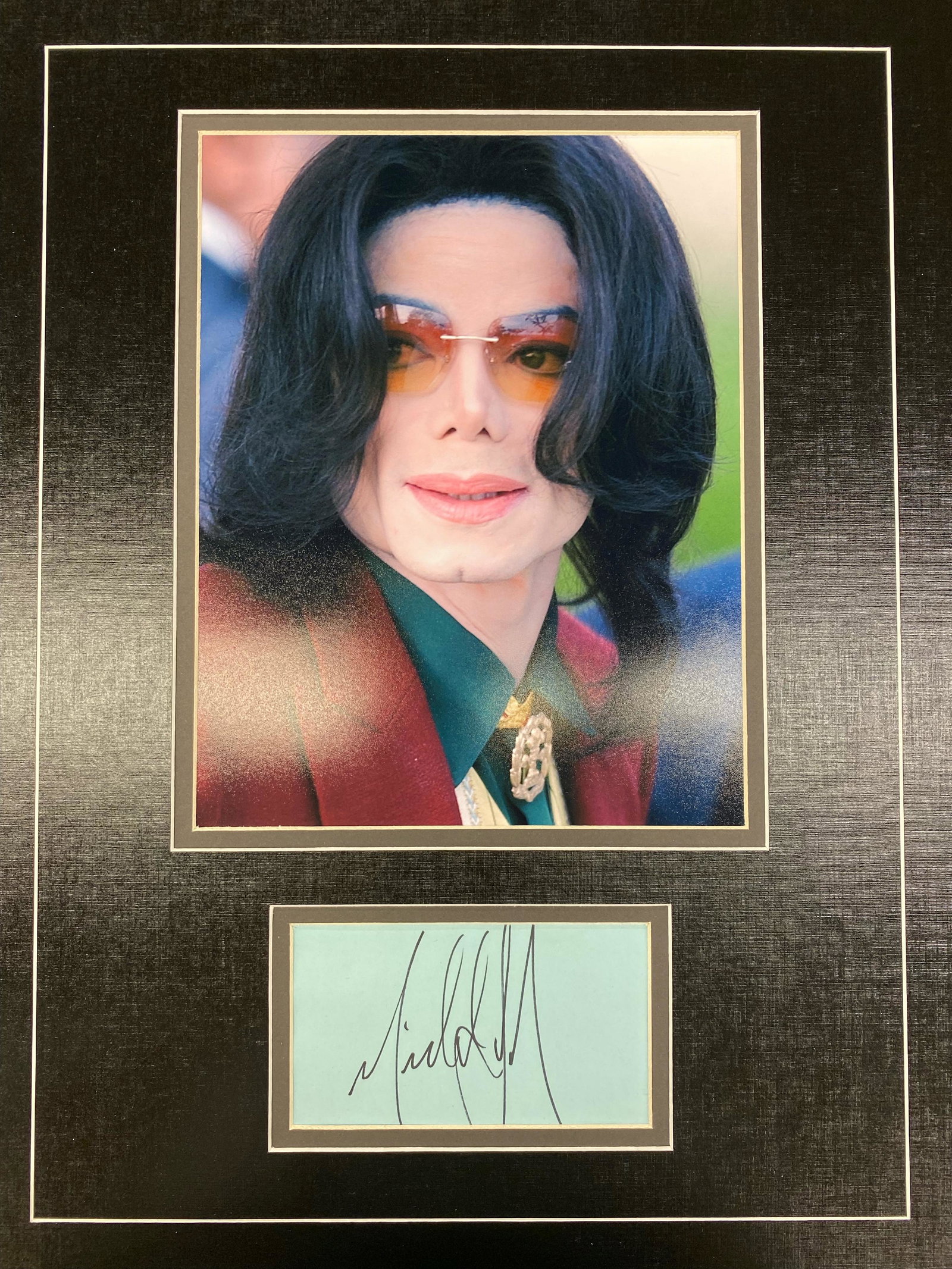 Michael Jackson Autographed Display (1 of 1)