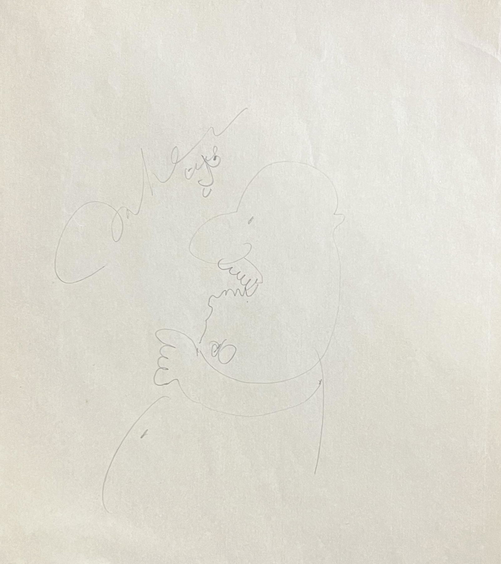 John Lennon Autographed Handdrawn Sketch (1 of 1)