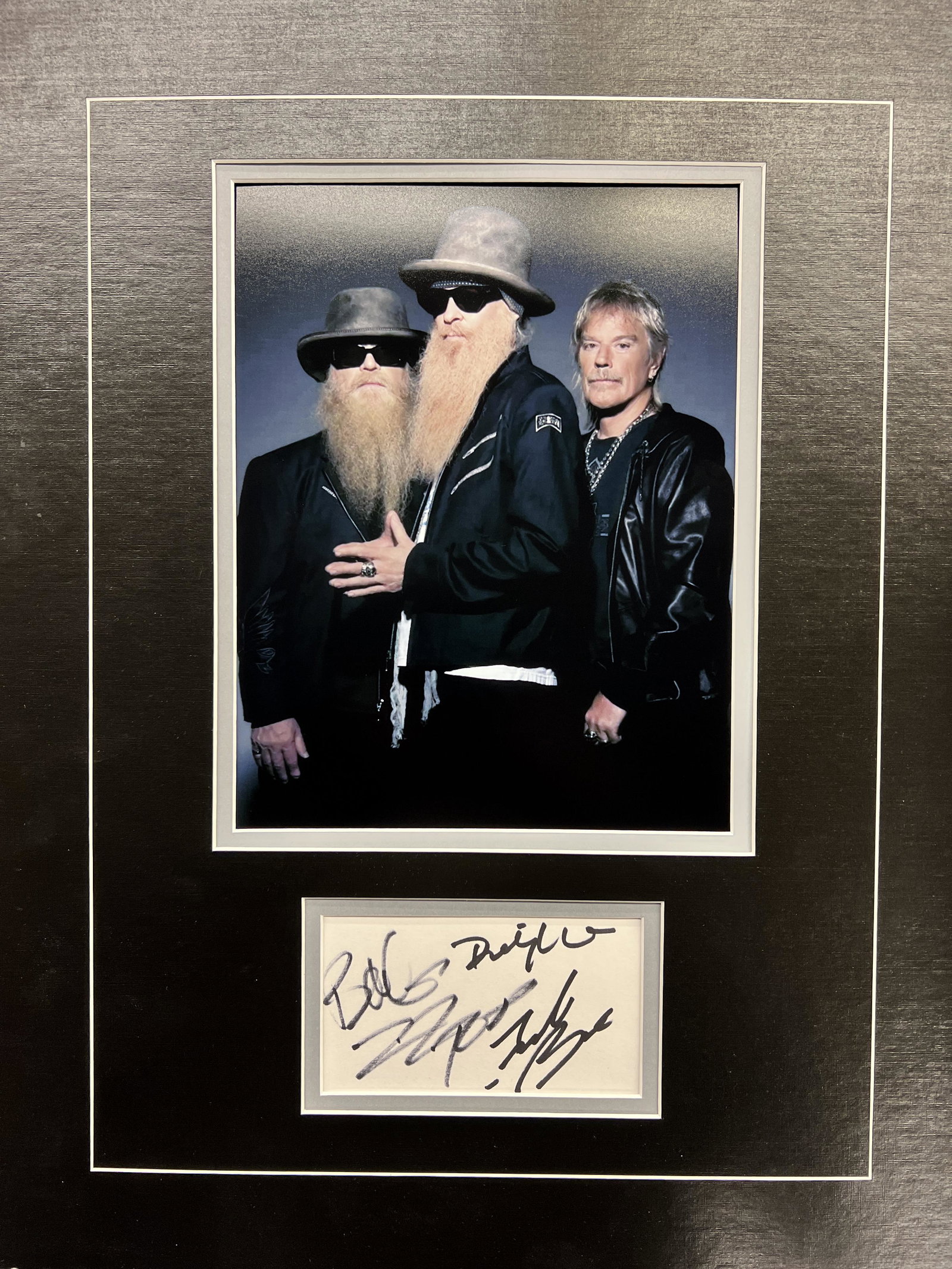 ZZ TOP Autographed Display (1 of 1)