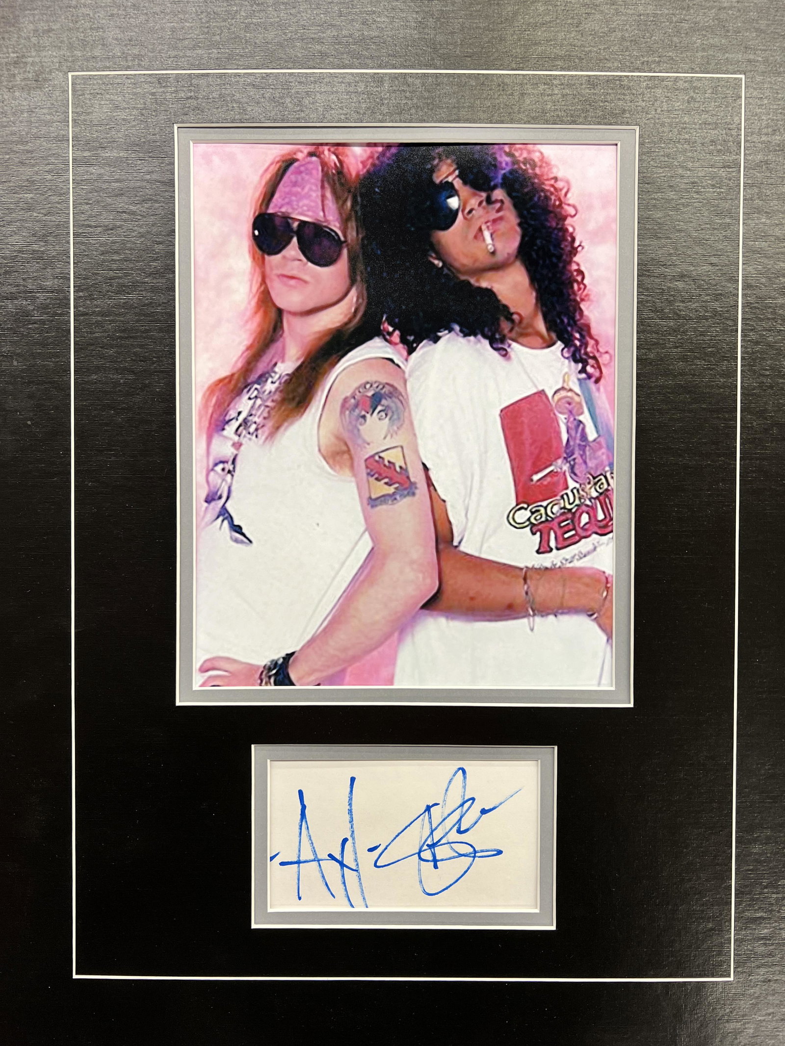 AXL AND SLASH Autographed Display (1 of 1)