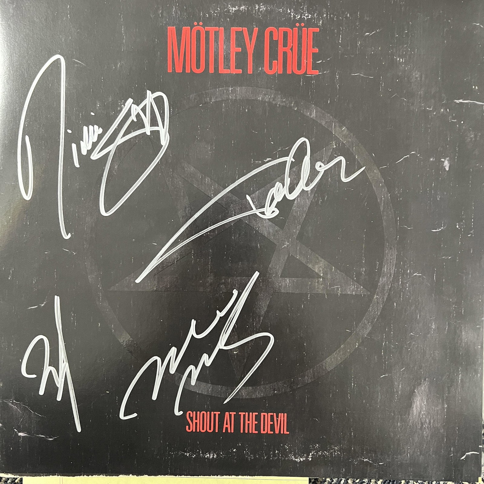 Motley Crue Autographed Album All 4 (1 of 1)