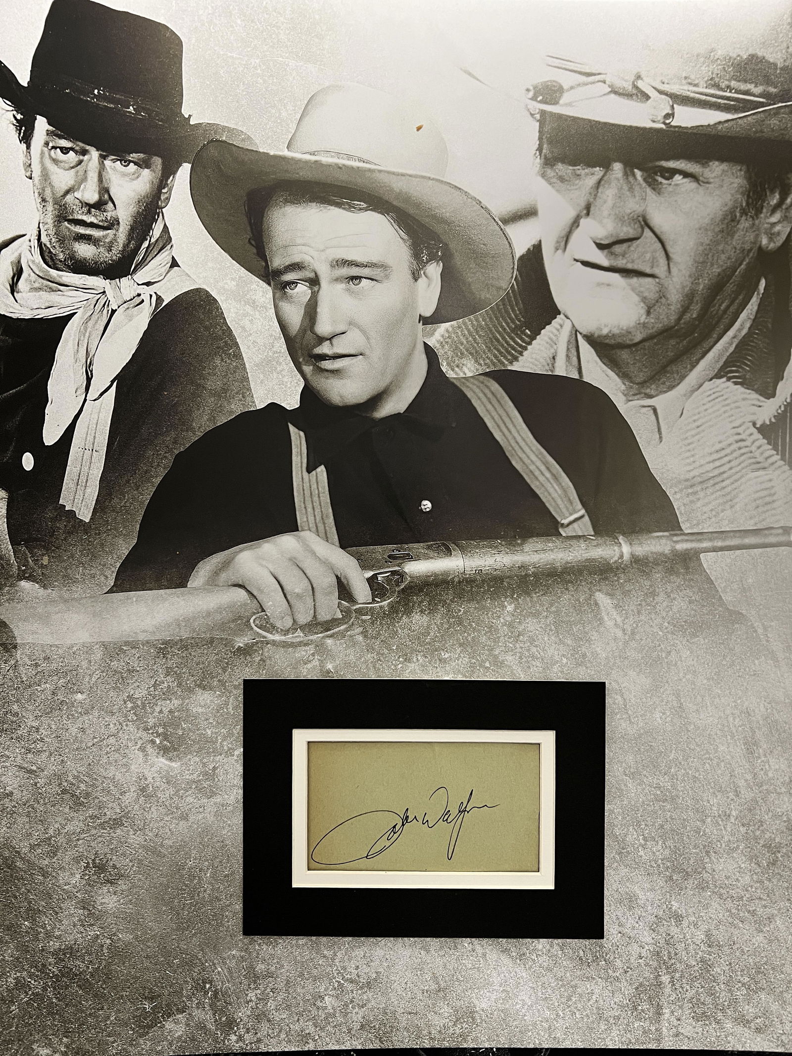 John WAYNE Autographed Display (1 of 1)