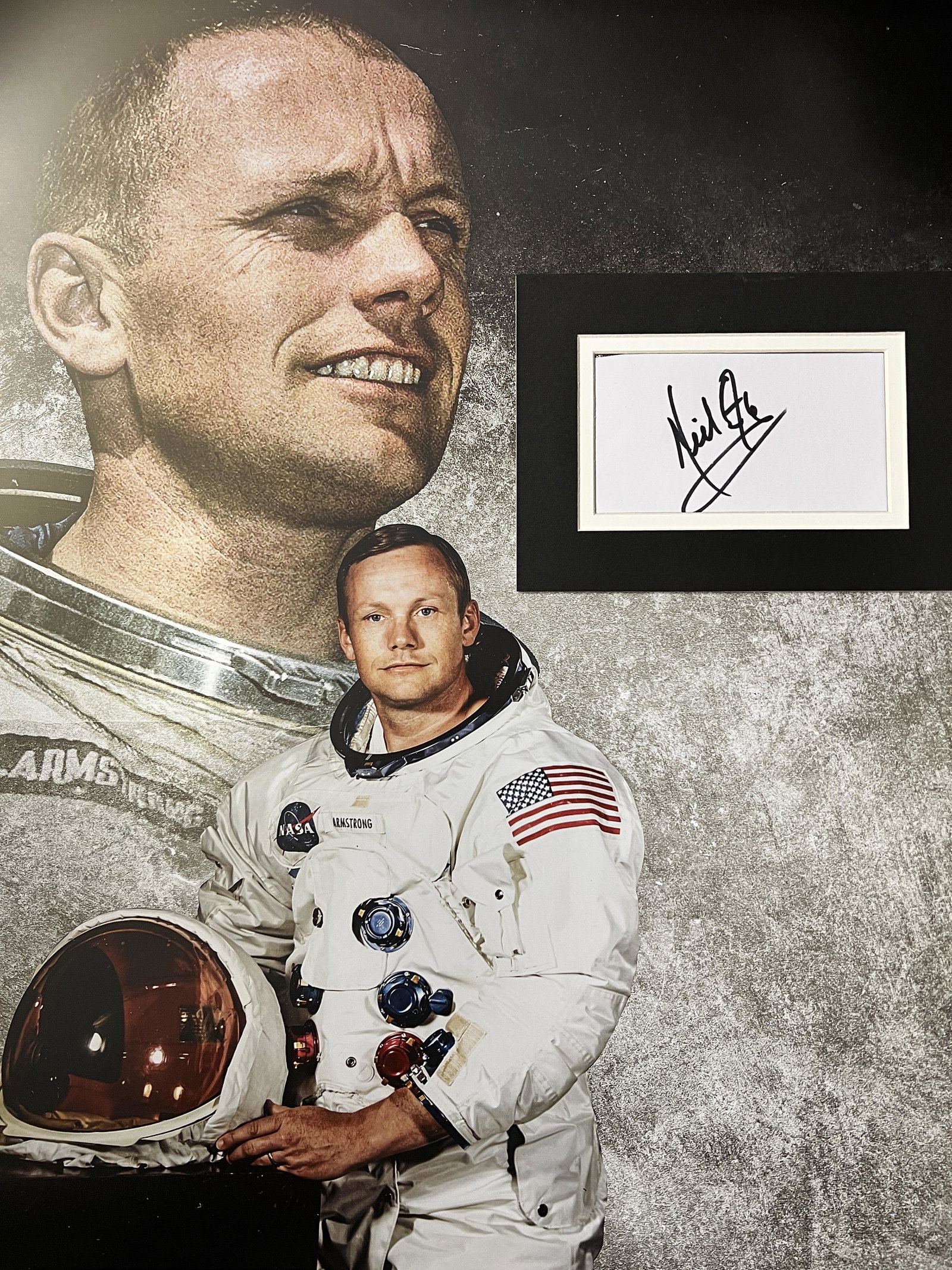 Neil Armstrong Autographed Display: Displays are not framed, and can be framed for a cost. Any item that needs framing will take 2-3 weeks. Framed items will state they are framed in the name of the item. All signed items come with a CO