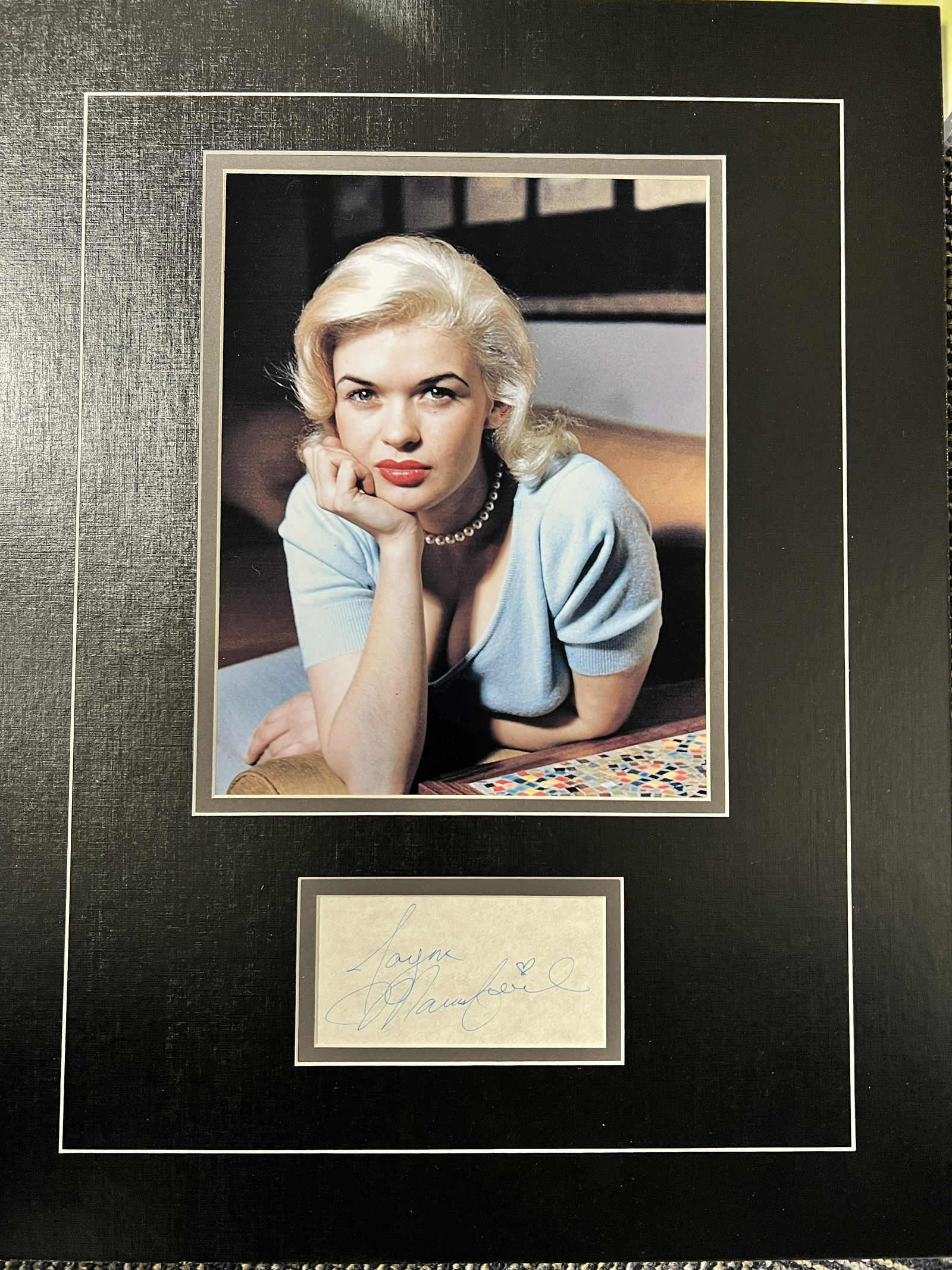 Jayne Mansfield Autographed Display (1 of 1)