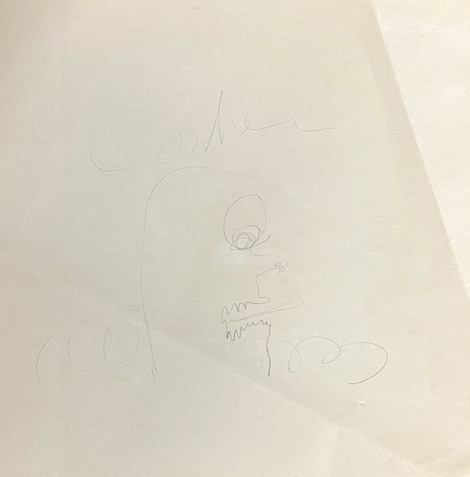 John Lennon Autographed Handdrawn Sketch! (1 of 1)