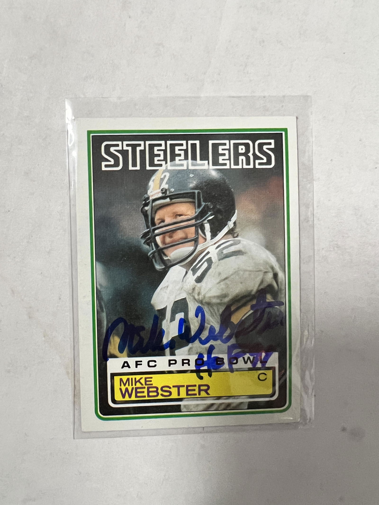Mike Webster Autographed CARD (1 of 1)