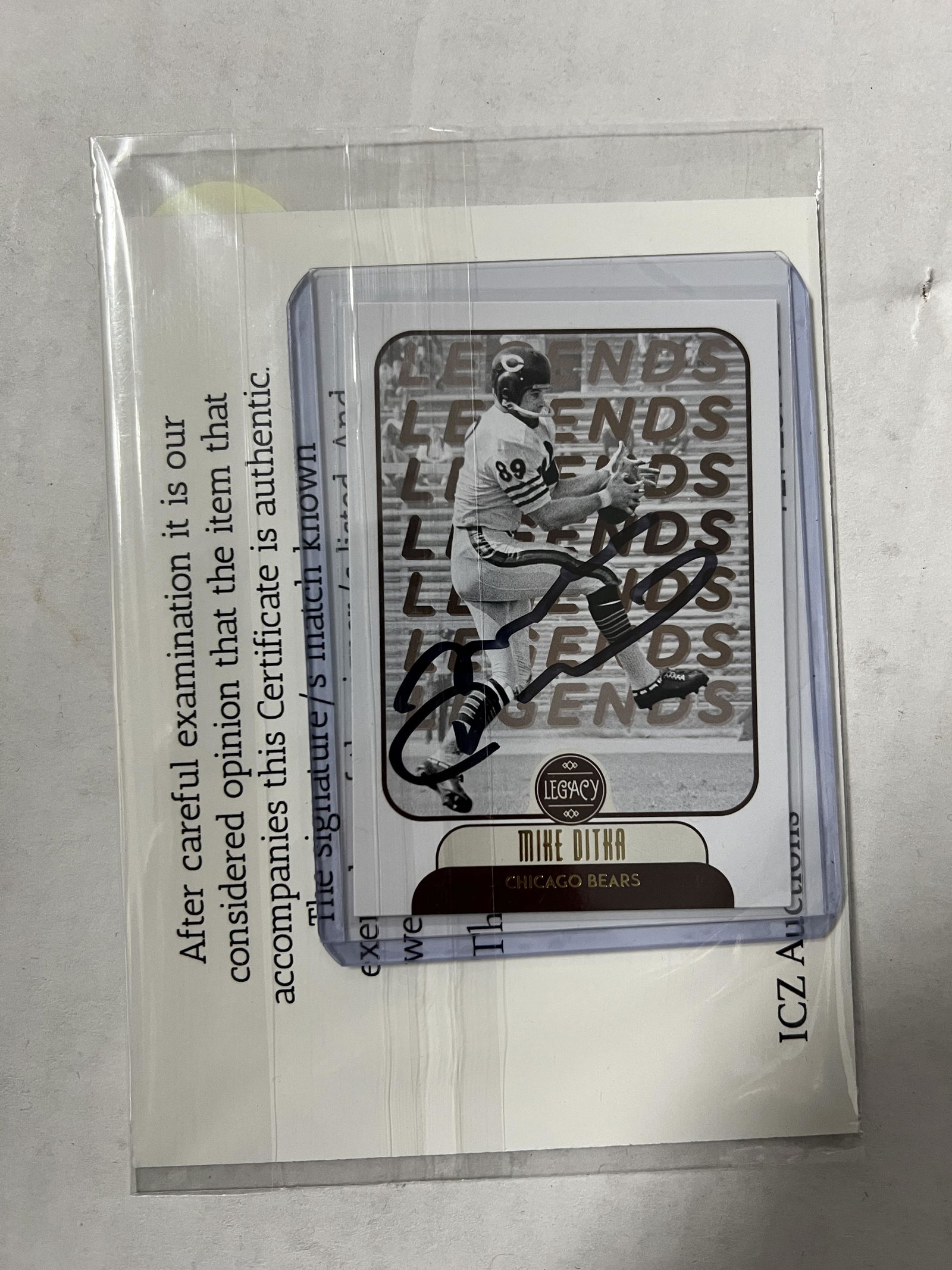 Mike Ditka Autographed Card (1 of 1)