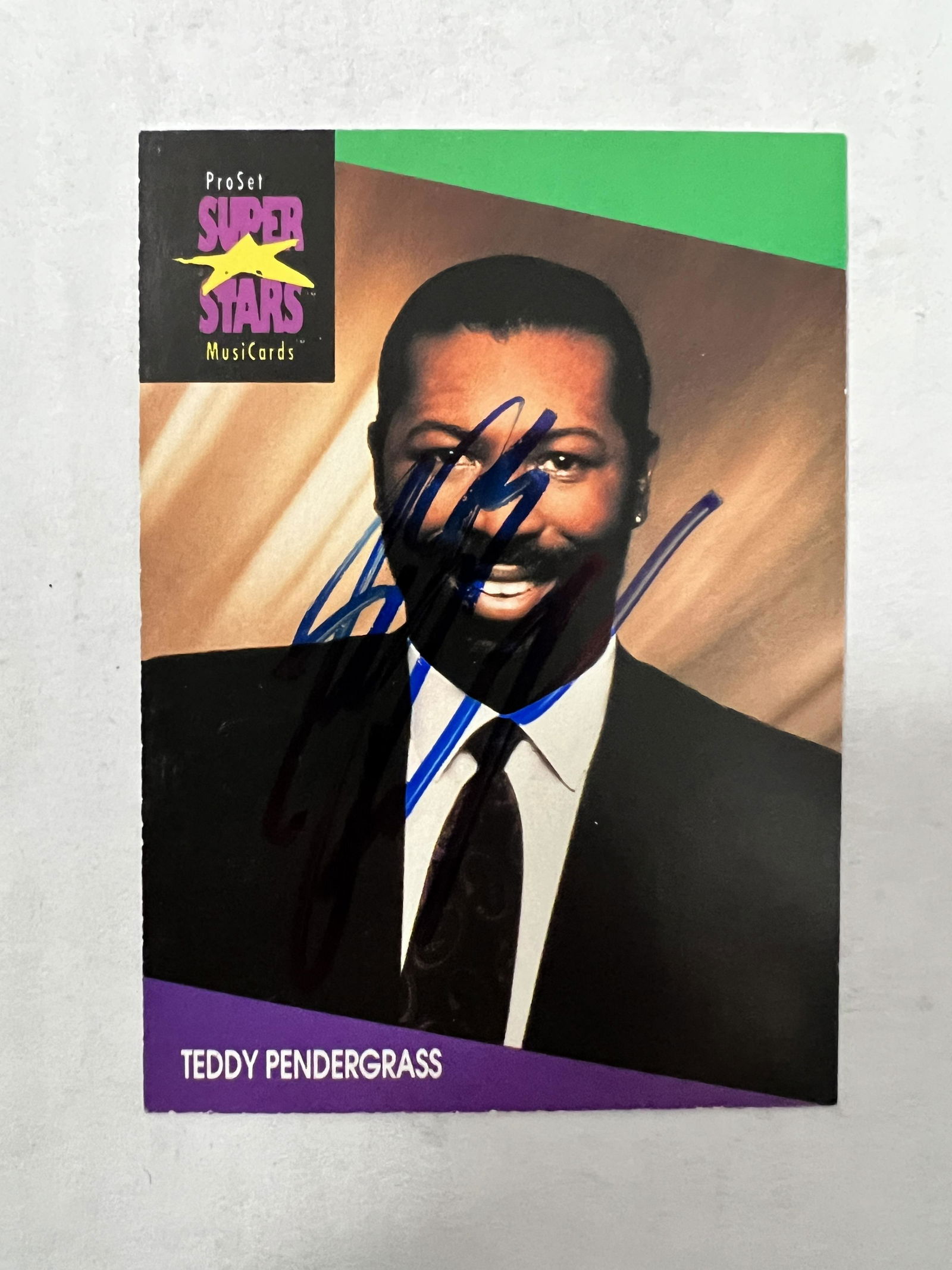 Teddy Pendergrass Autographed Card (1 of 1)