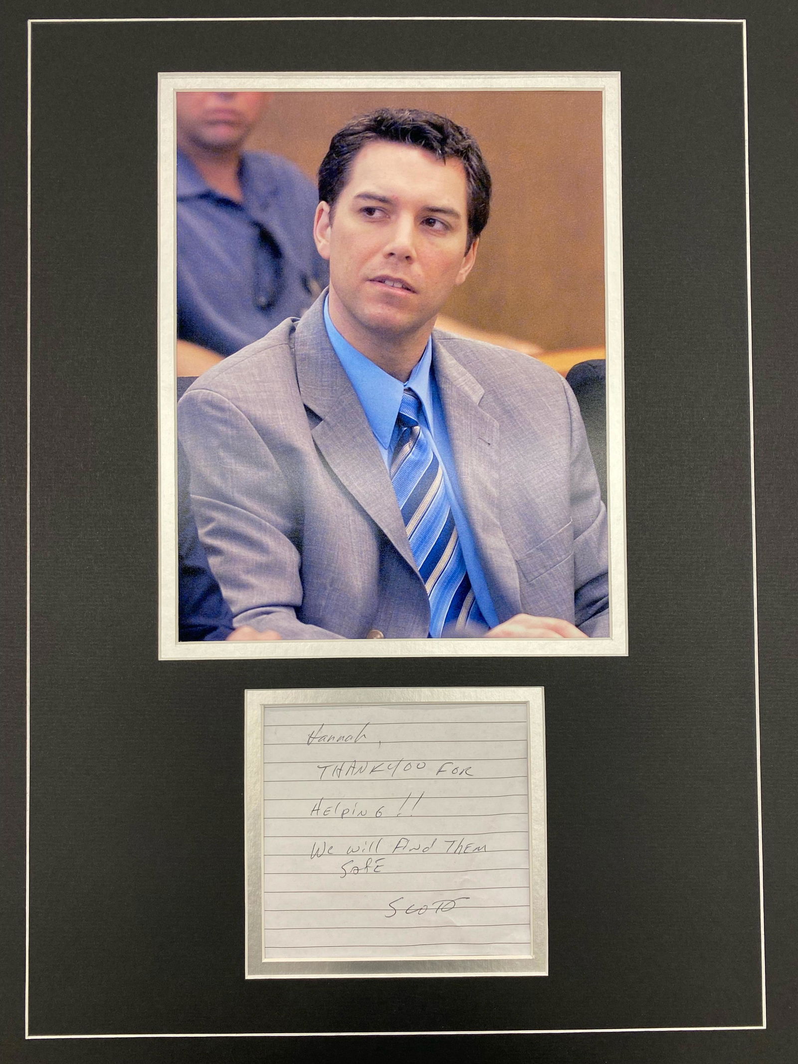Scott Peterson Autographed Handwritten Note (1 of 1)