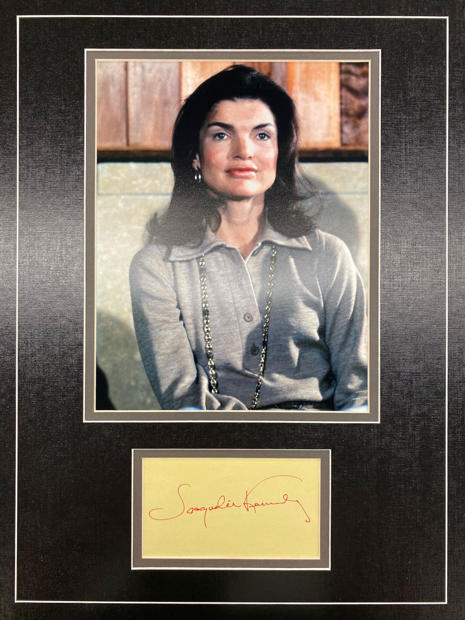Jackie Kennedy Autographed Display (1 of 1)
