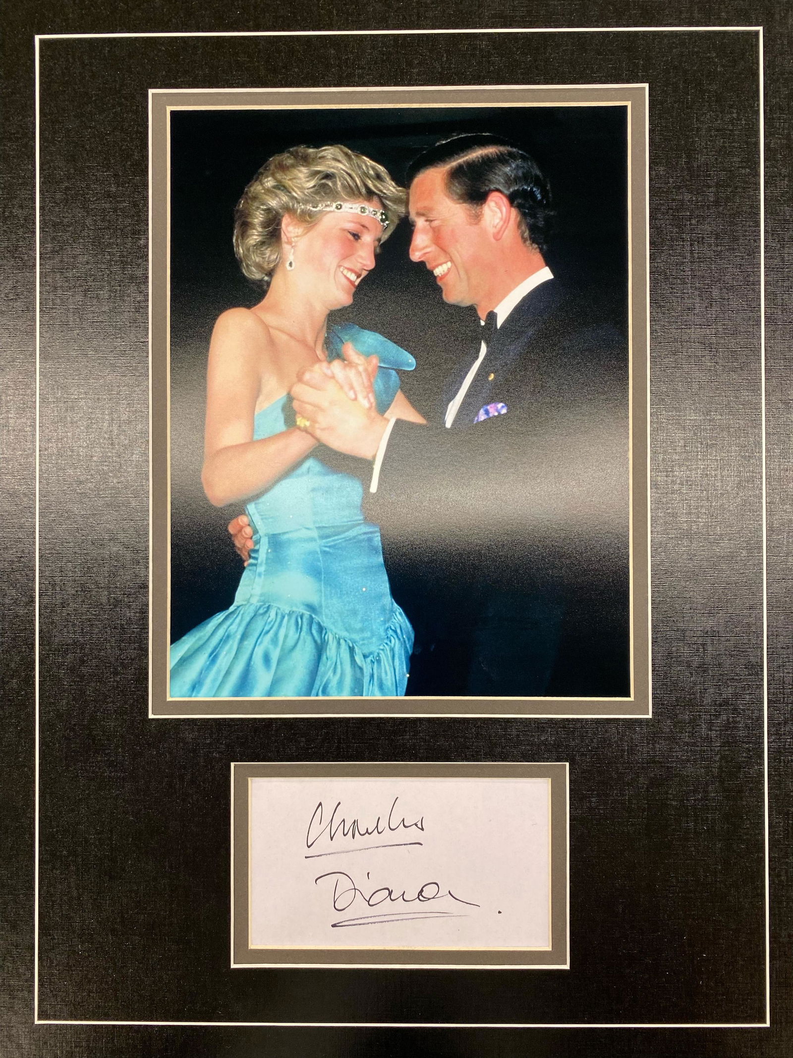 Charles and Diana Autographed Display (1 of 1)