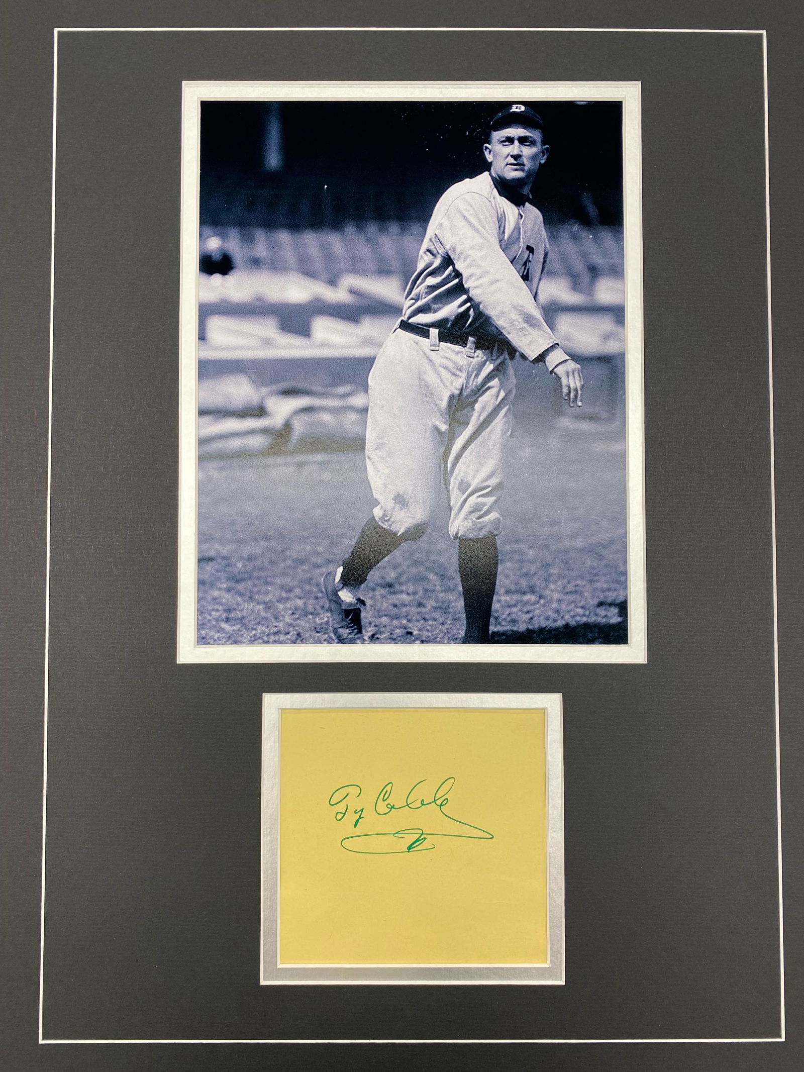 Ty Cobb Autographed Display (1 of 1)