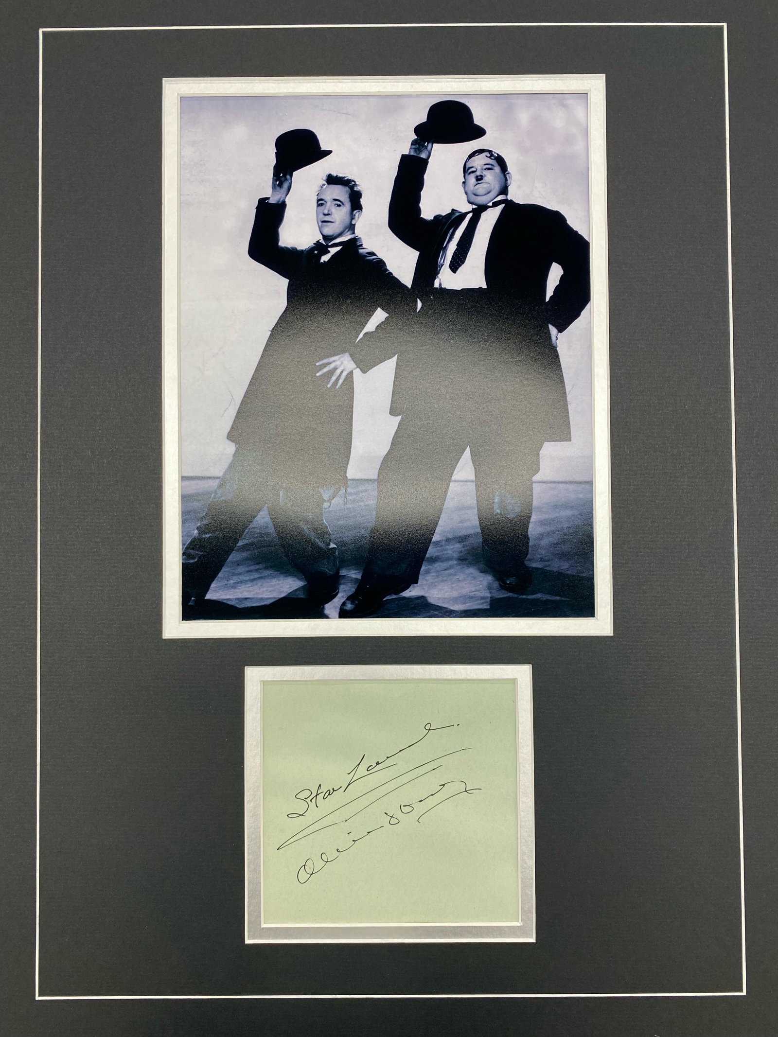 Laurel & Hardy Autographed Display (1 of 1)