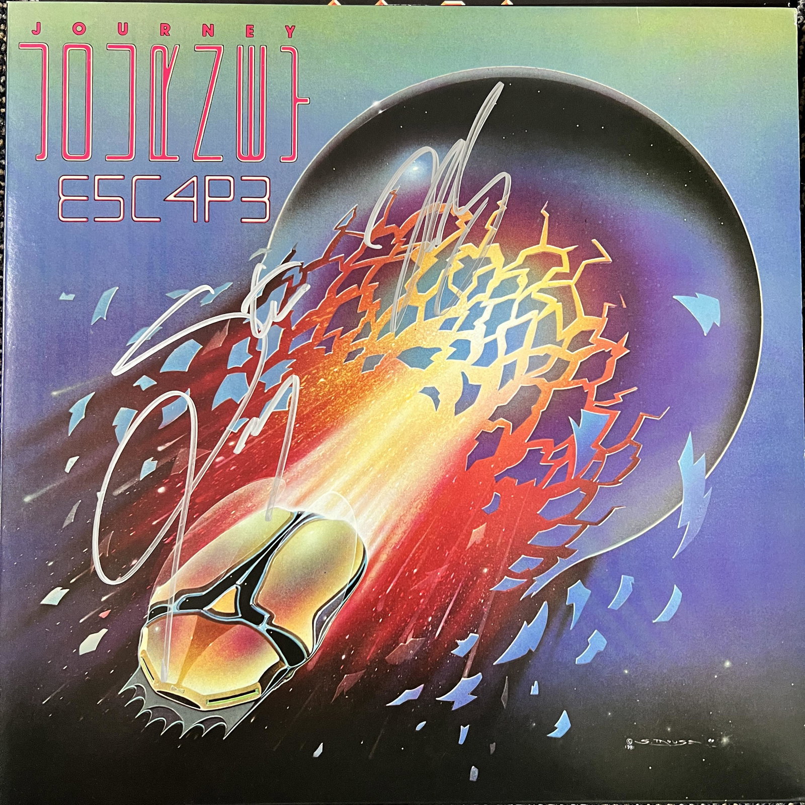 Steve Perry Neil Schon AUTOGRAPHED Album: Displays are not framed, and can be framed for a cost. Any item that needs framing will take 2-3 weeks. Framed items will state they are framed in the name of the item. All signed items come with a CO