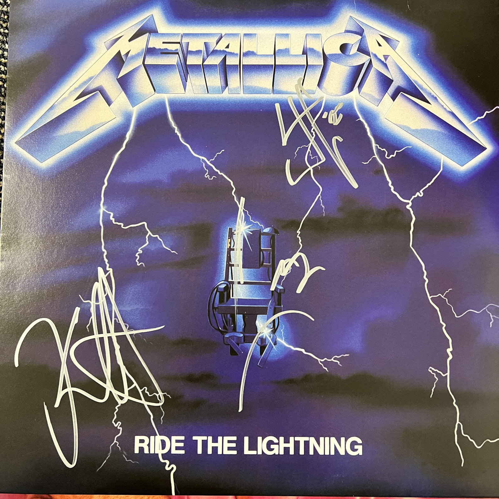 Metallica Autographed Album JAMES KIRK LARS JASON: Displays are not framed, and can be framed for a cost. Any item that needs framing will take 2-3 weeks. Framed items will state they are framed in the name of the item. All signed items come with a CO