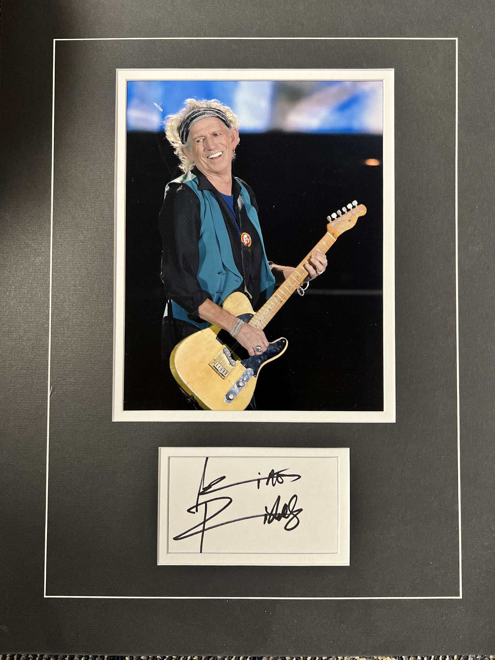 Keith Richards Autographed Display (1 of 1)