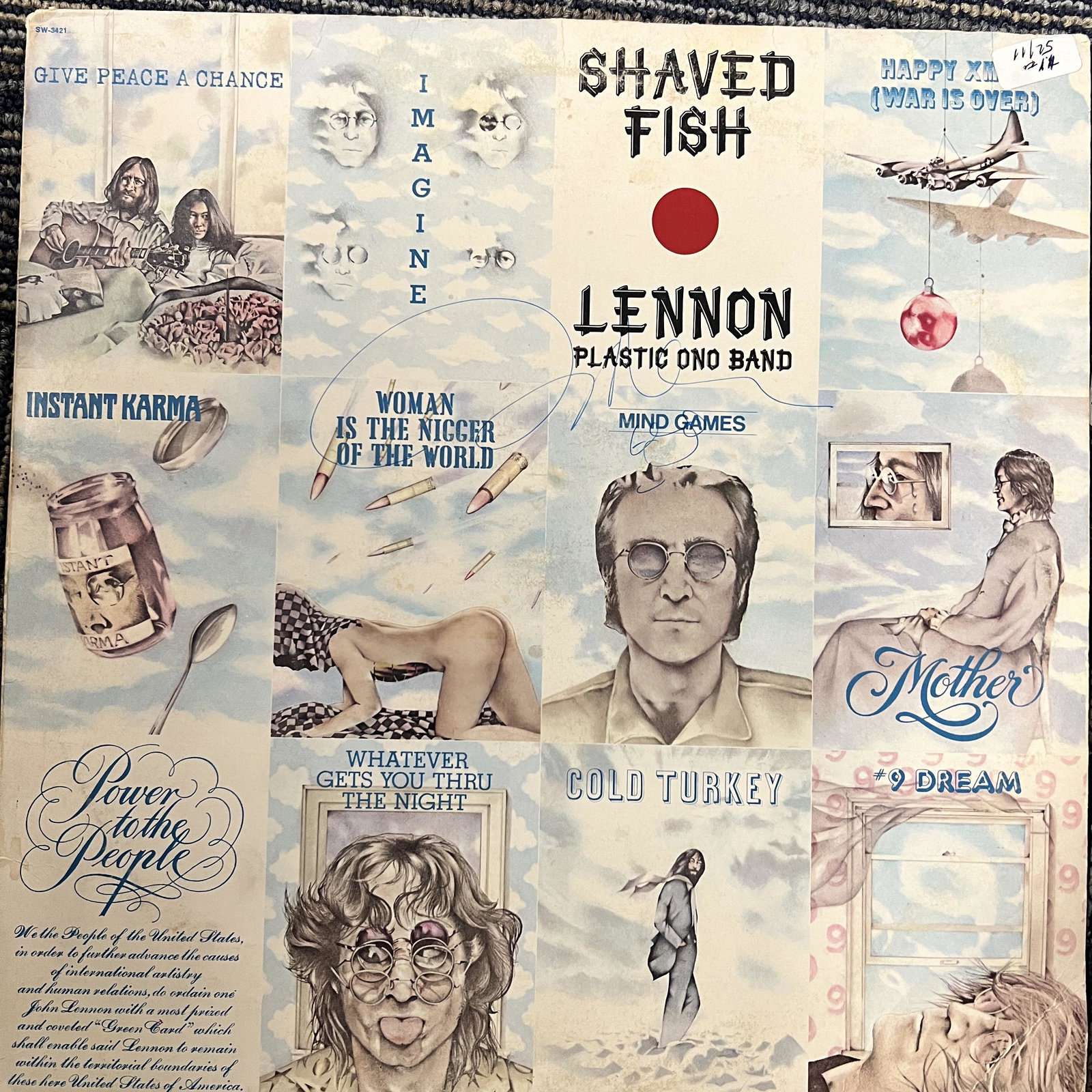 John Lennon Autographed Album: Displays are not framed, and can be framed for a cost. Framed items will state they are framed in the name of the item. All signed items come with a COA from ICZ Auctions. Ask any and all questions BE