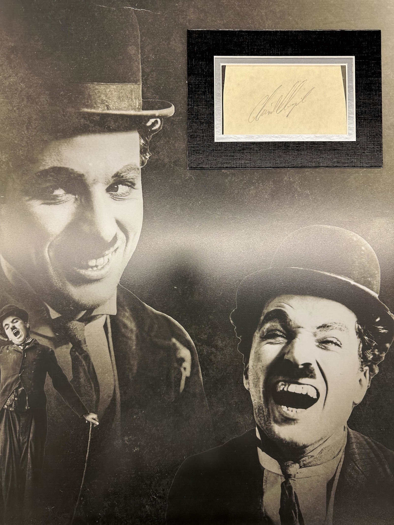 Charlie Chaplan AUTOGRAPHED Display (1 of 1)