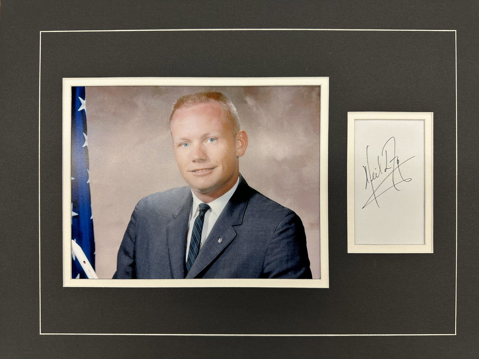 Neil Armstrong Autographed Display: Displays are not framed, and can be framed for a cost. Framed items will state they are framed in the name of the item. All signed items come with a COA from ICZ Auctions. Ask any and all questions BE