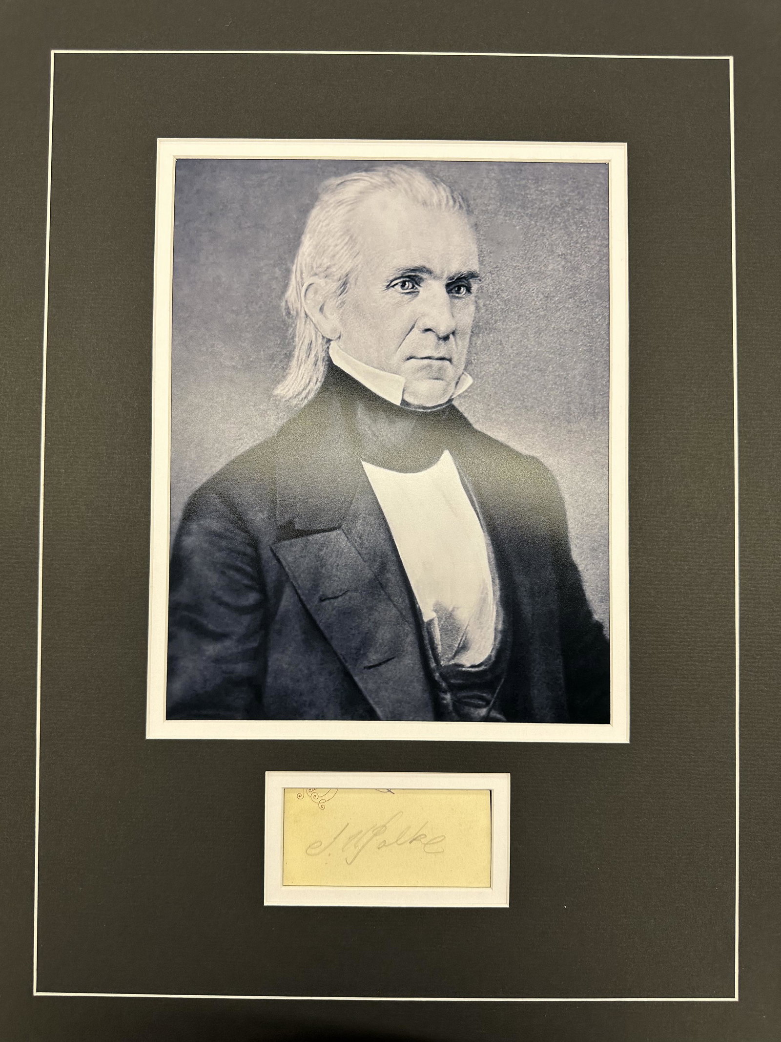 James Polk Autographed Display (1 of 1)