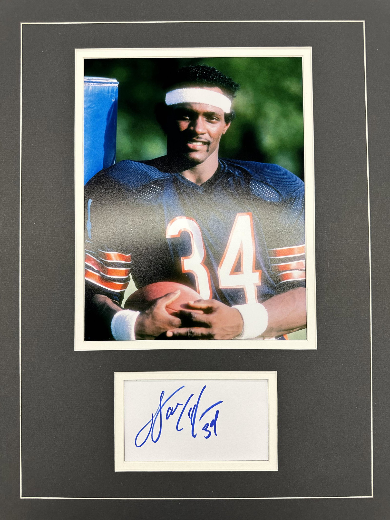 Walter Payton Autographed Display (1 of 1)