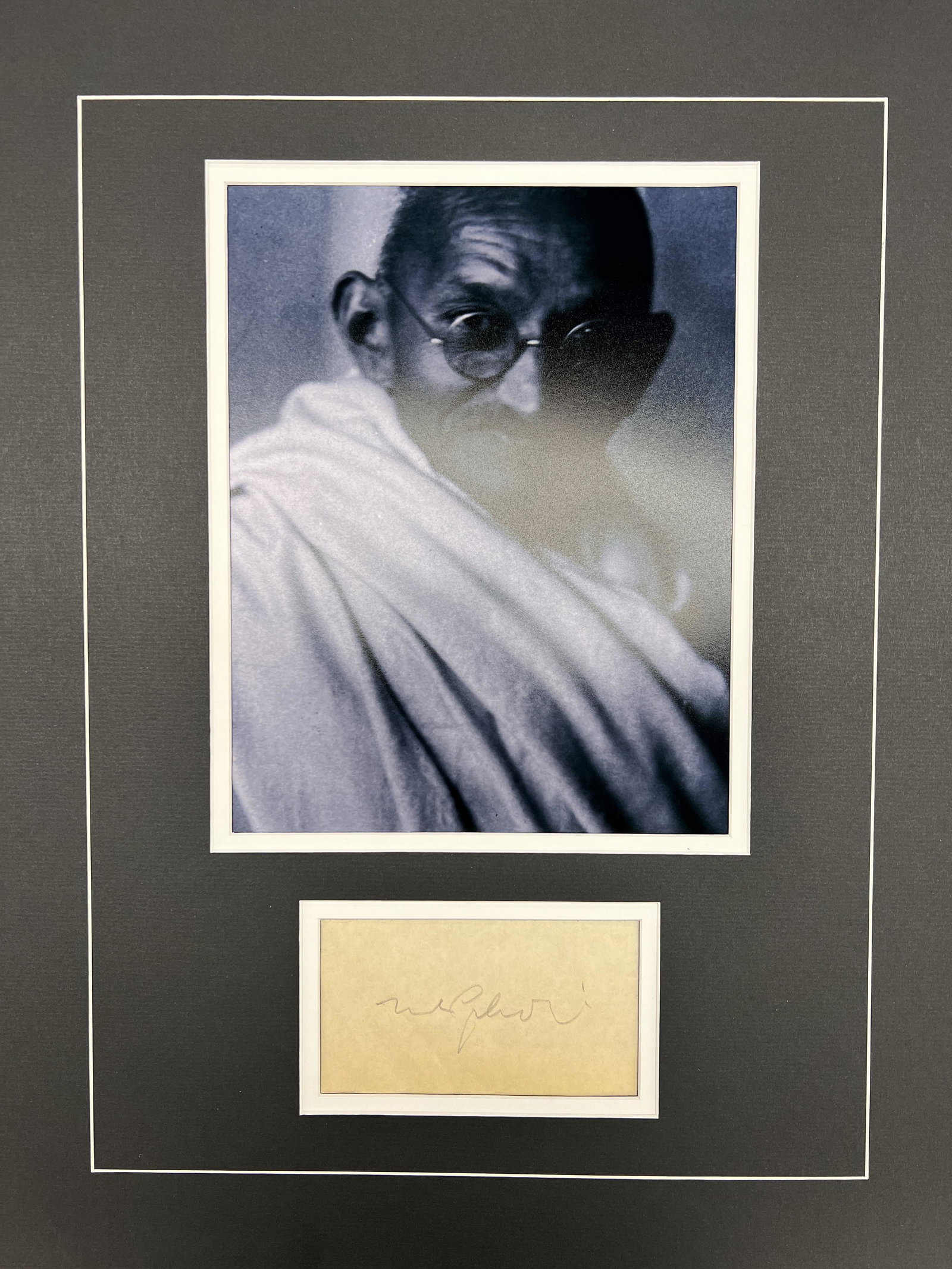 Ghandhi Autographed Display (1 of 1)