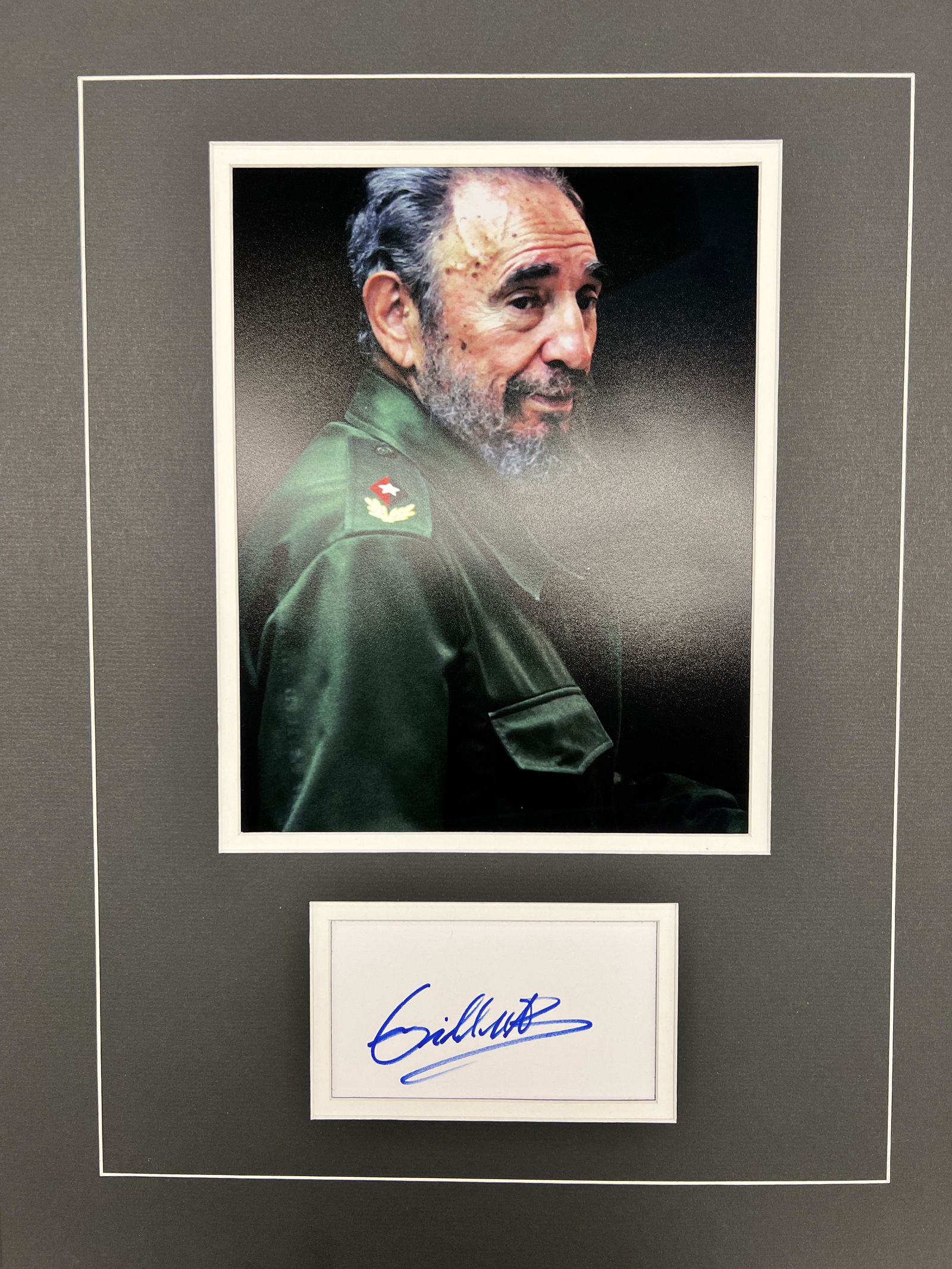 Fidel Castro Autographed Display (1 of 1)