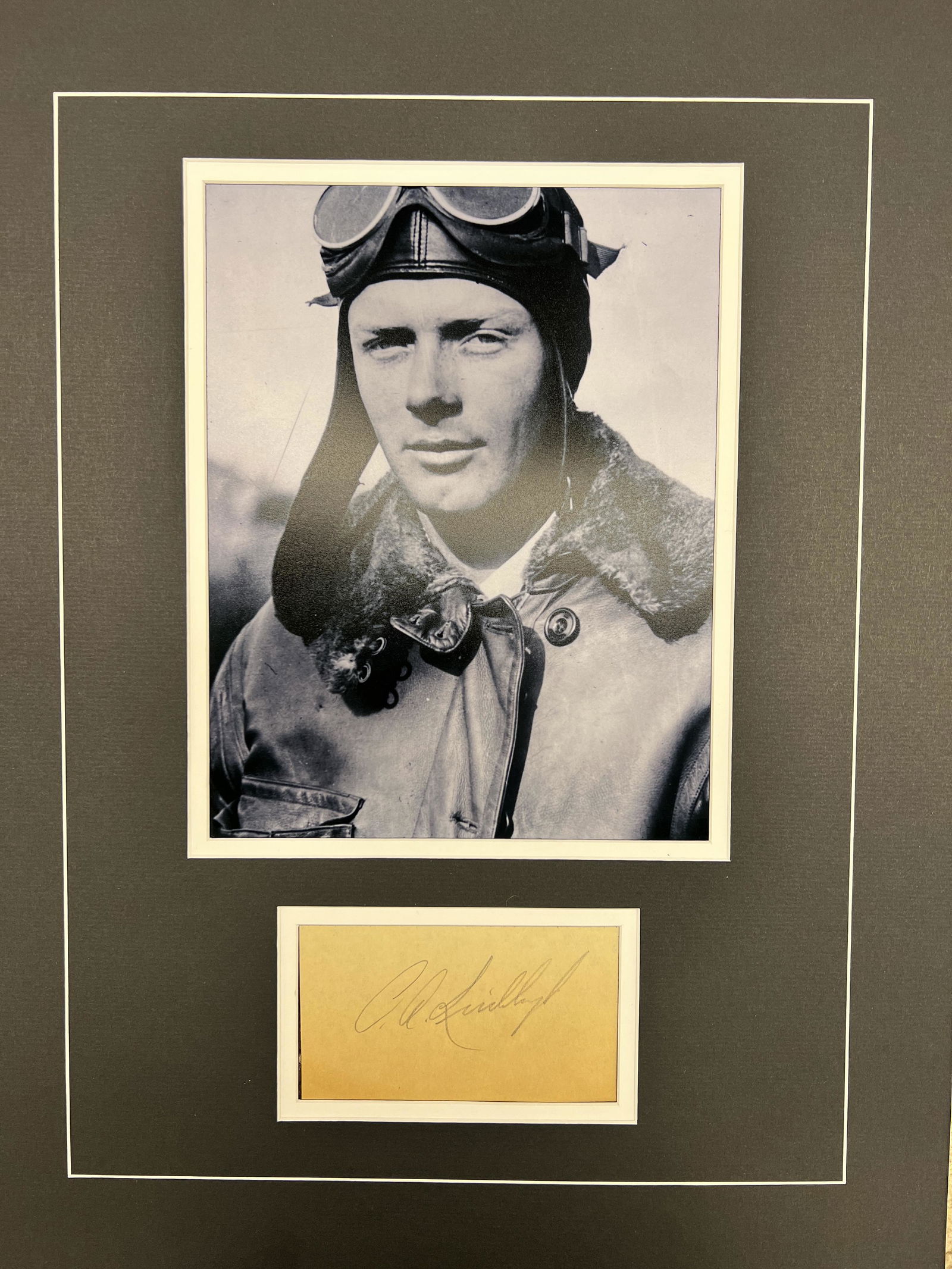 Charles Lindbergh Autographed Display (1 of 1)