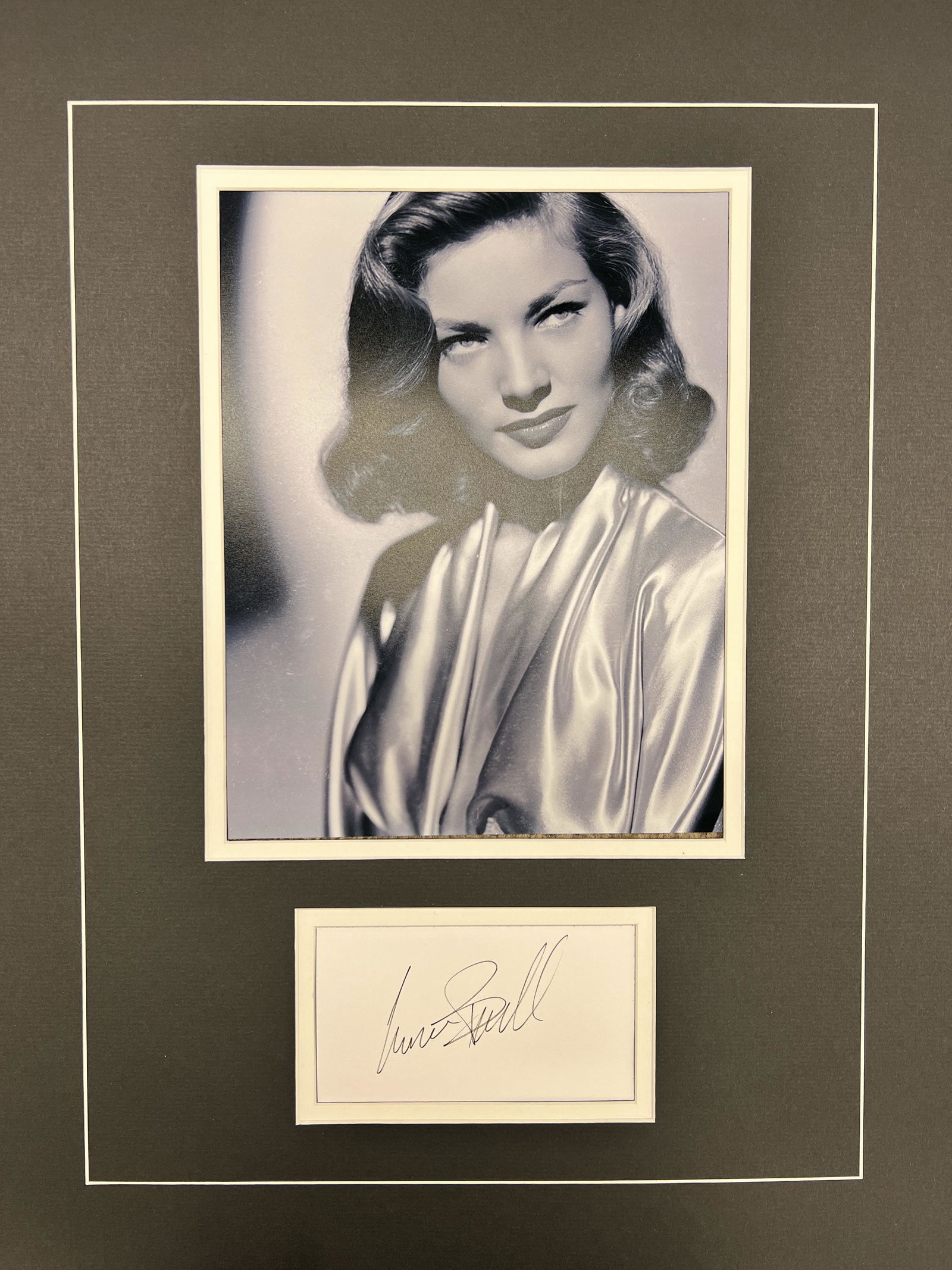 Lauren Bacall Autographed Display (1 of 1)