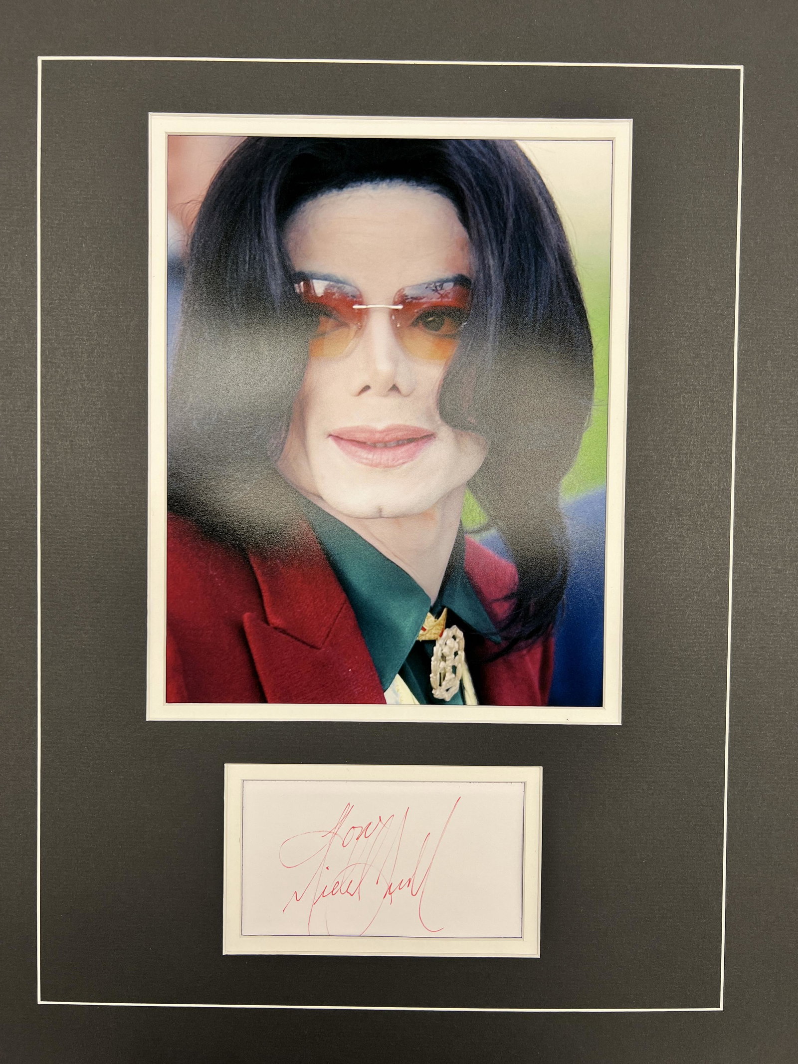 Michael Jackson Autographed Display (1 of 1)