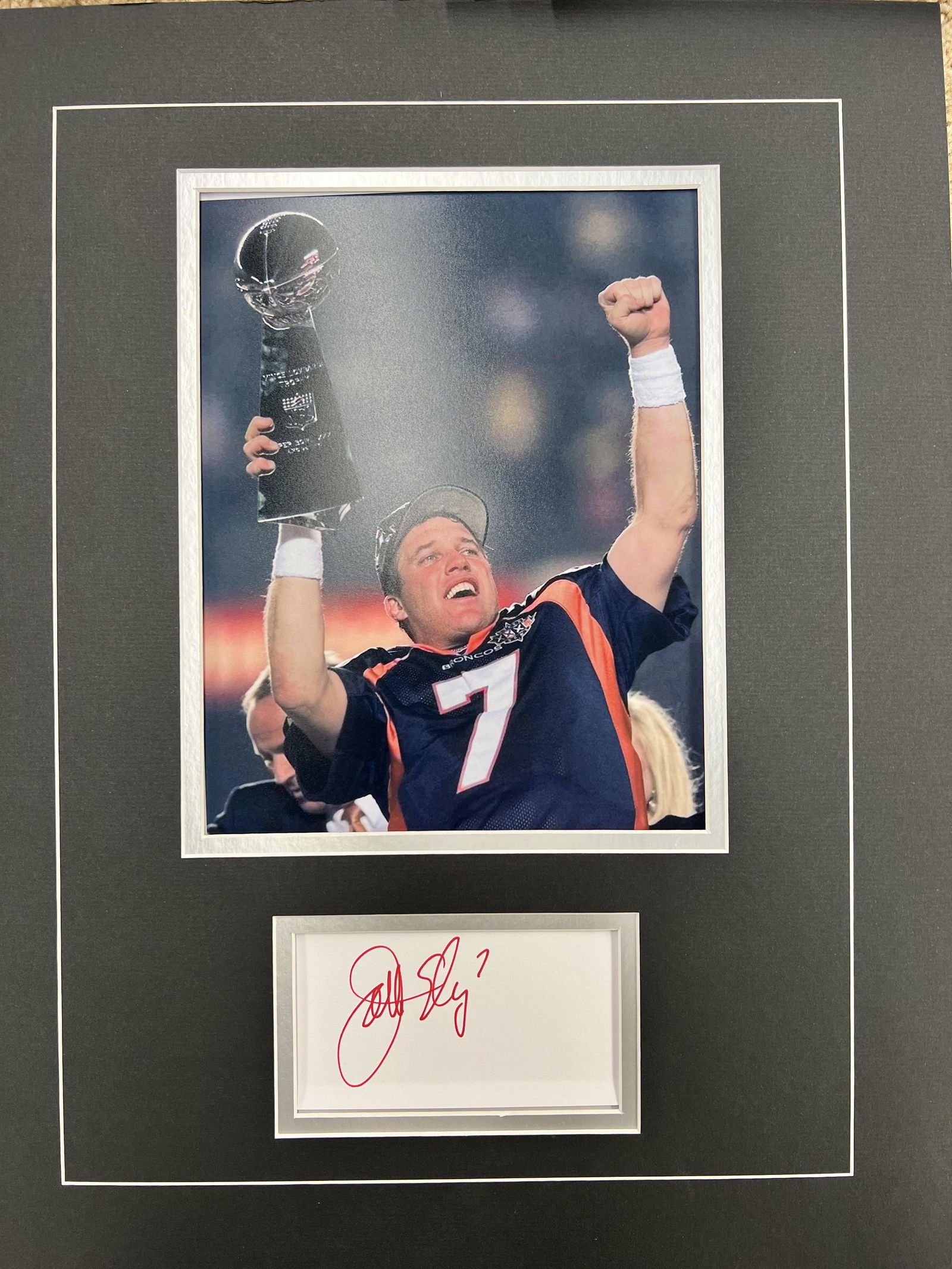 John Elway Autographed Display (1 of 1)