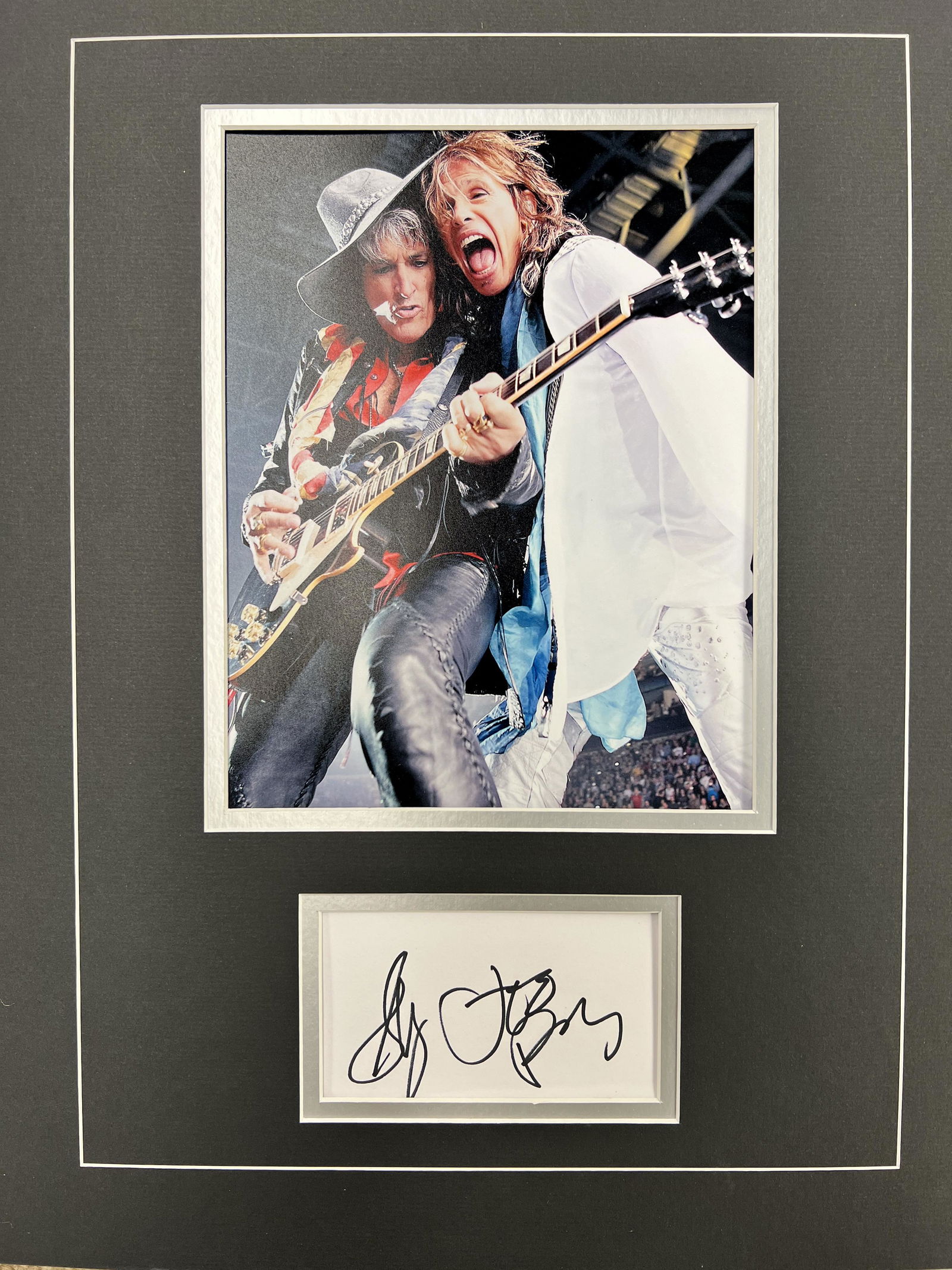 Steve Perry Joe Perry Autographed Display (1 of 1)