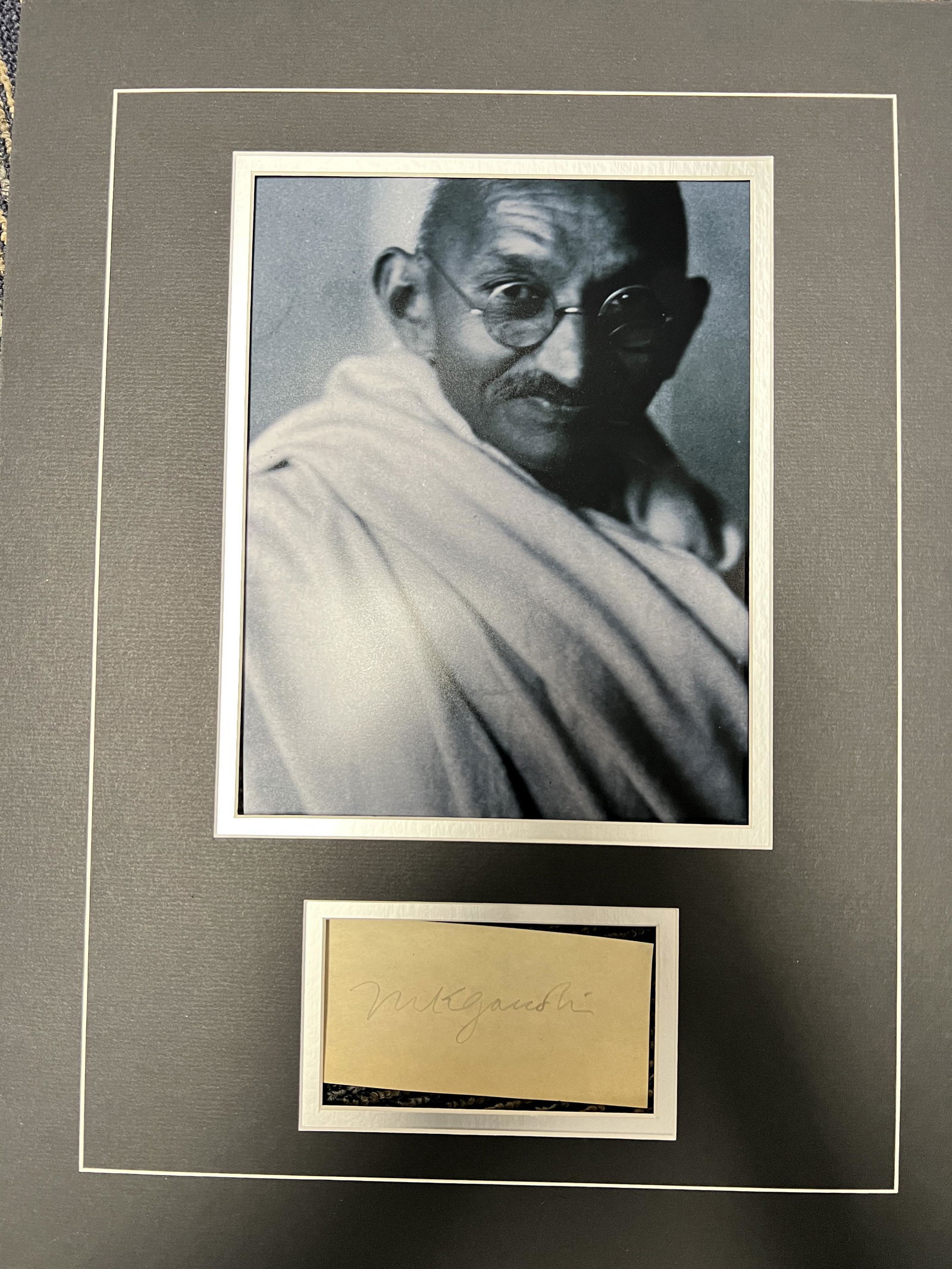 Ghandhi Autographed Display (1 of 1)
