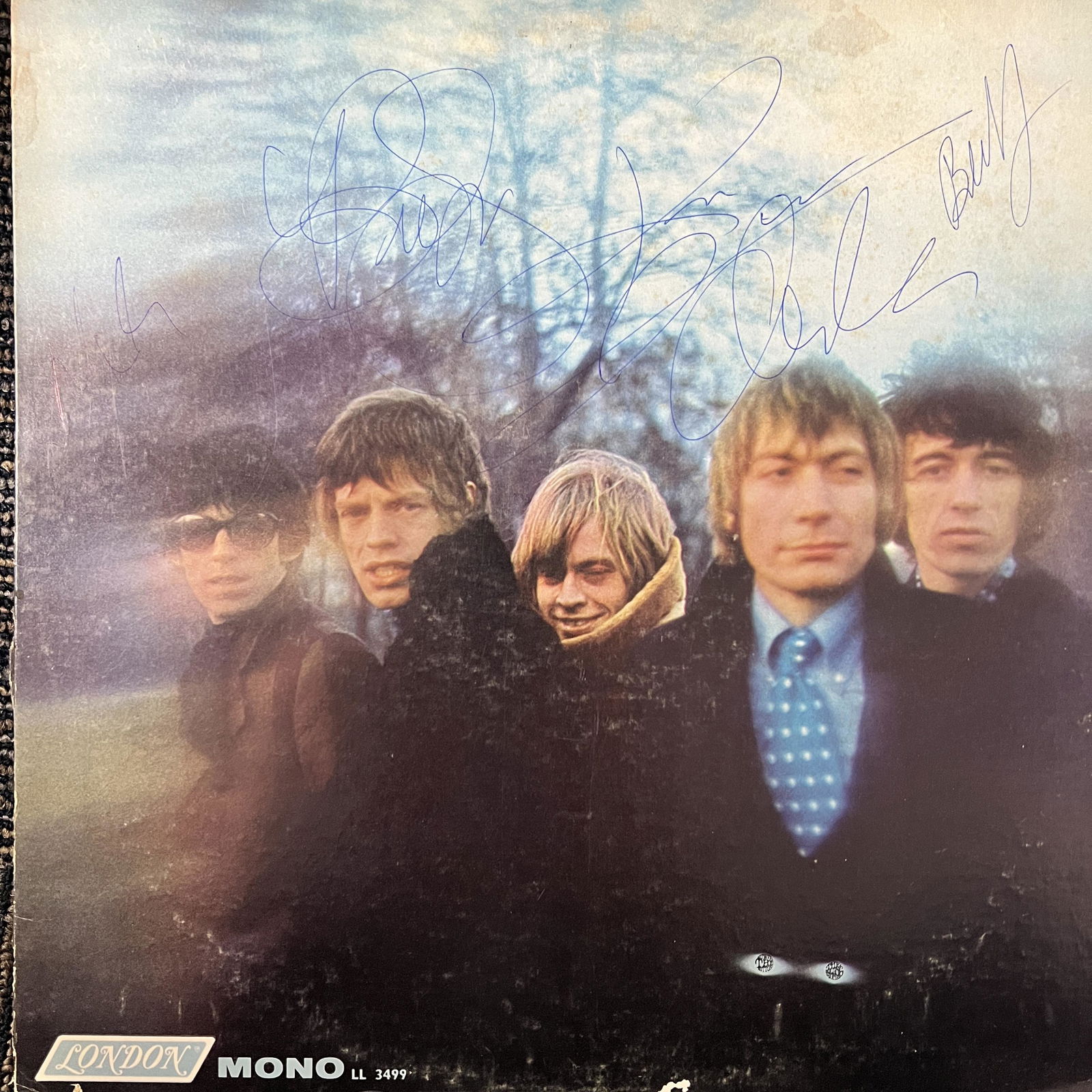 The Rolling Stones Autographed Album All 5 BRIAN JONES (1 of 1)
