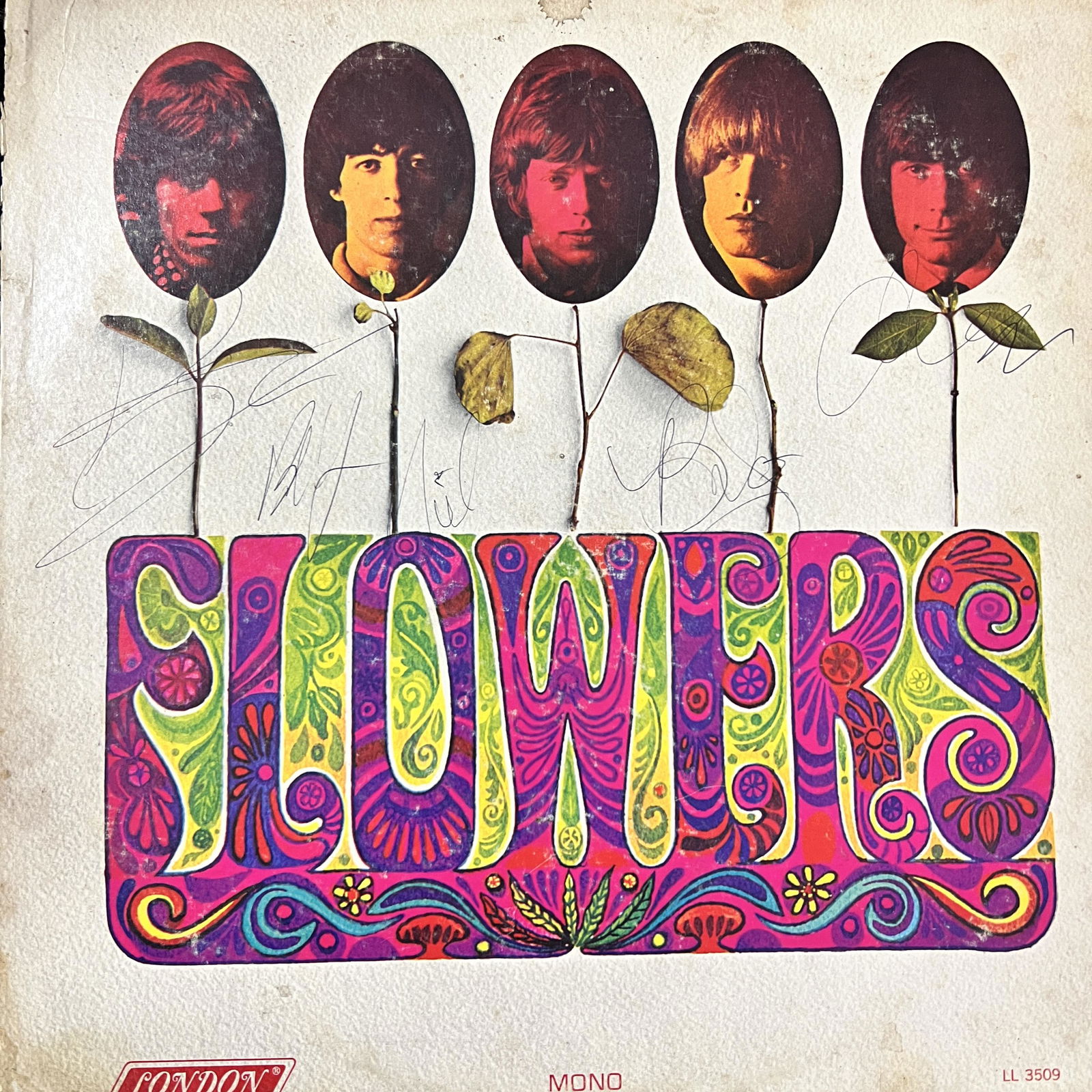 The Rolling Stones Autographed Album All 5 BRIAN JONES (1 of 1)
