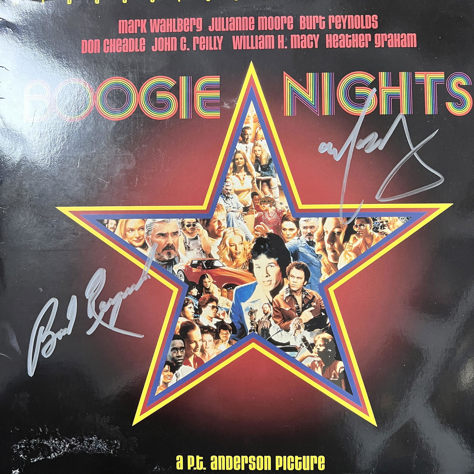Burt Reynolds Mark Wahlberg Autographed Laserdisc (1 of 1)