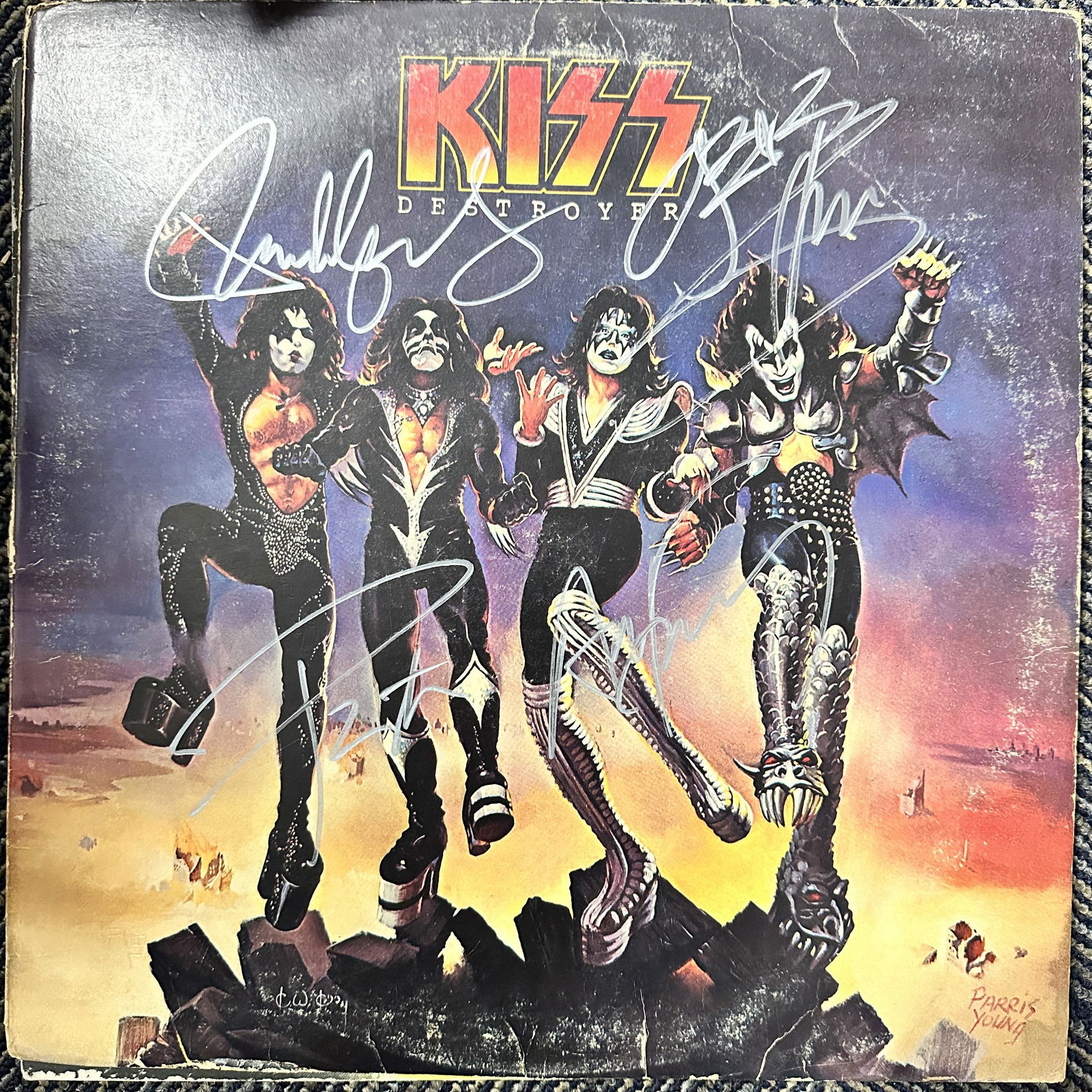 Kiss Autographed Album ALL 4 (1 of 1)