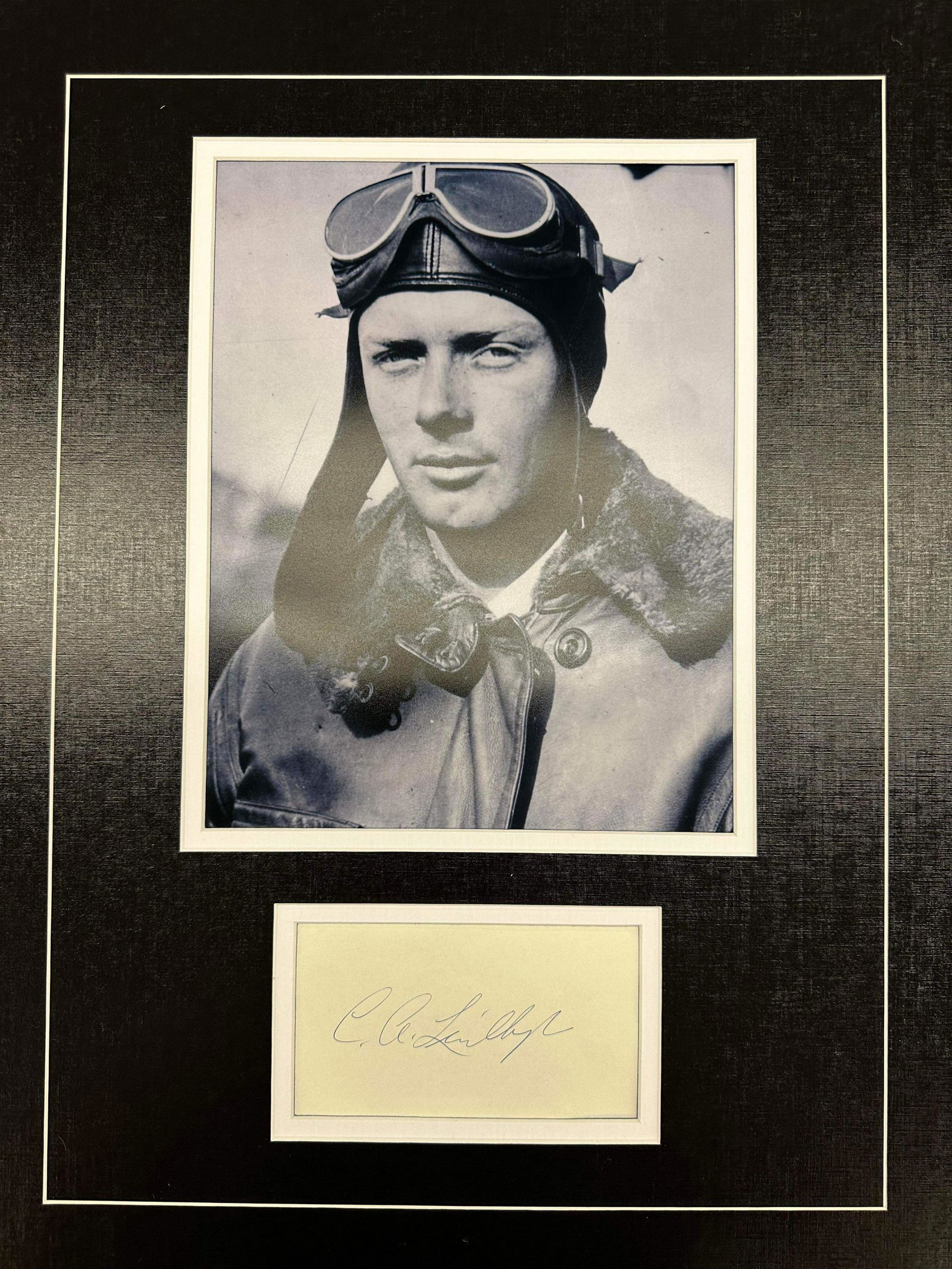 Charles Lindbergh Autographed Display (1 of 1)