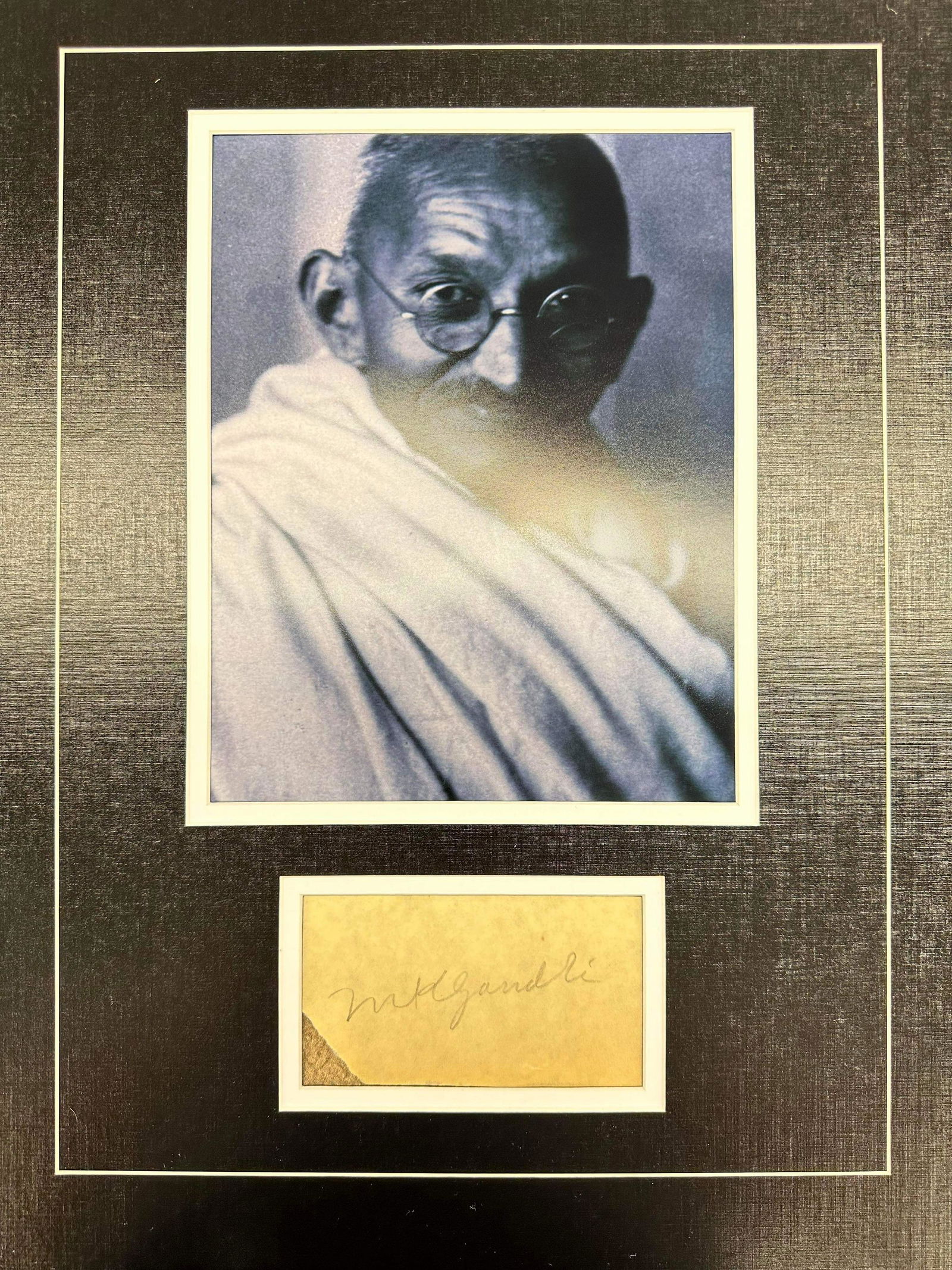 Ghandhi Autographed Display (1 of 1)